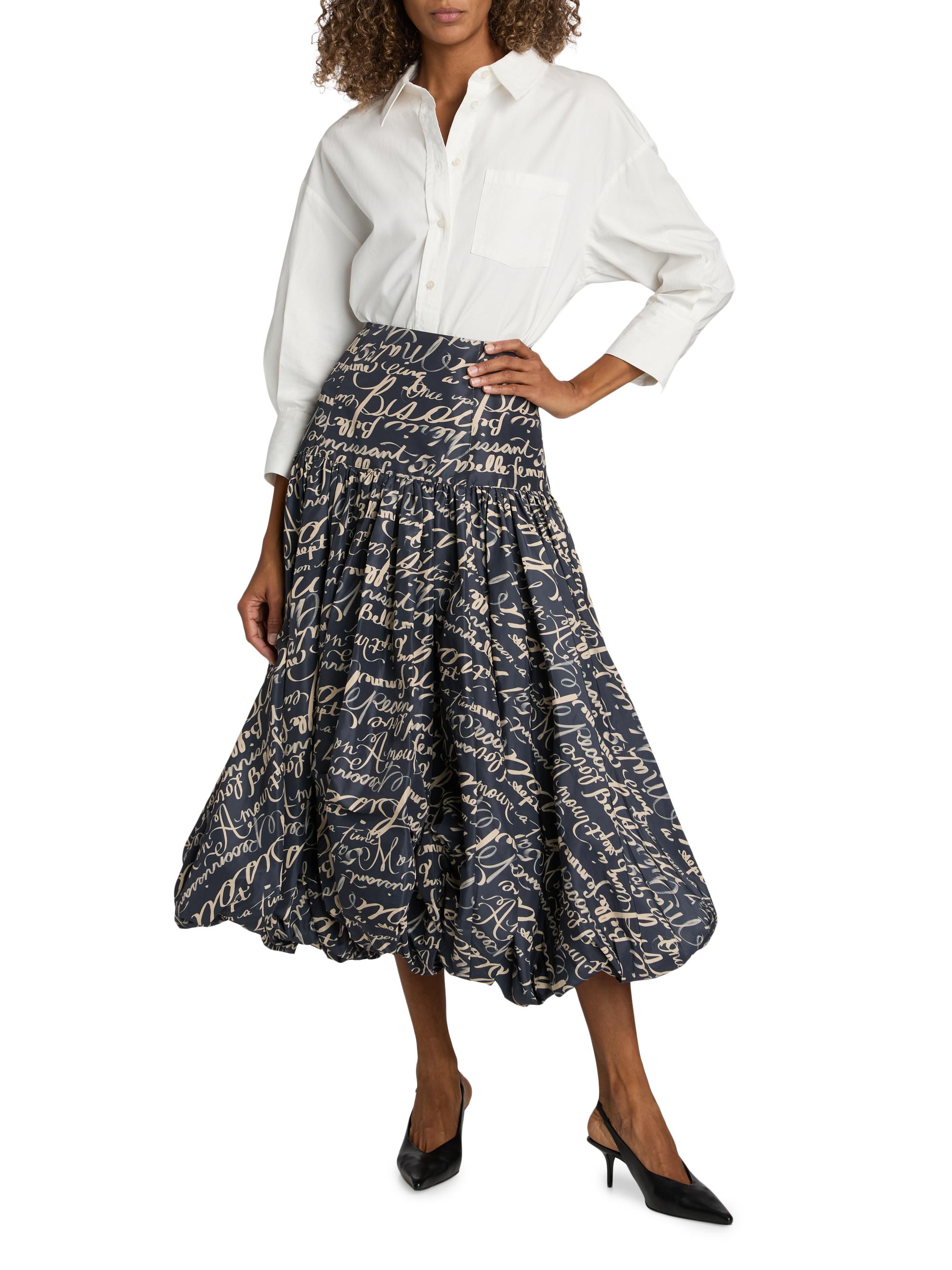 Cinq à Sept Ellah Love Journal Bubble-Hem Skirt | Saks Fifth Avenue