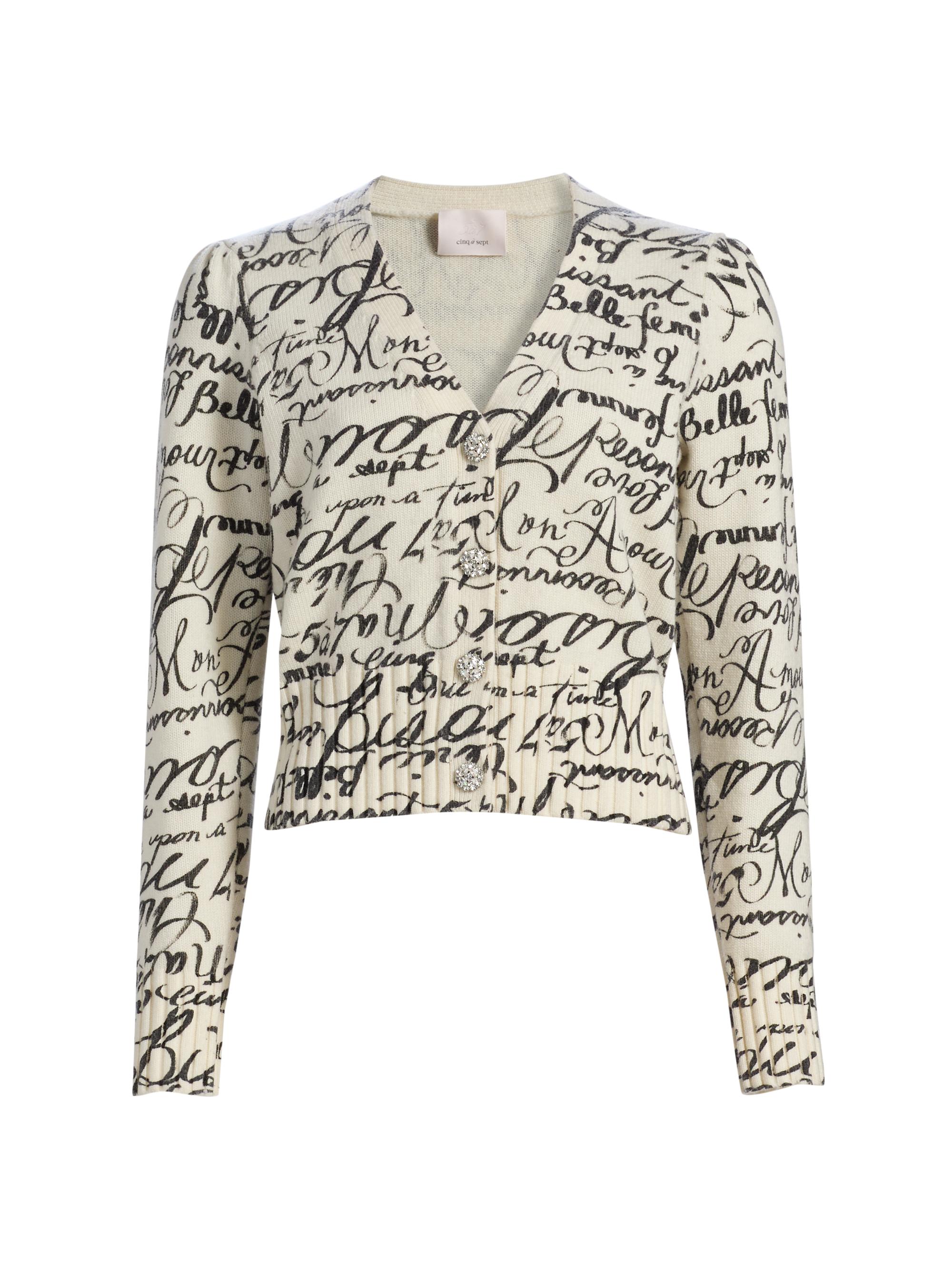 Cinq à Sept Women's Morgan Love Journal Cardigan -  Black
