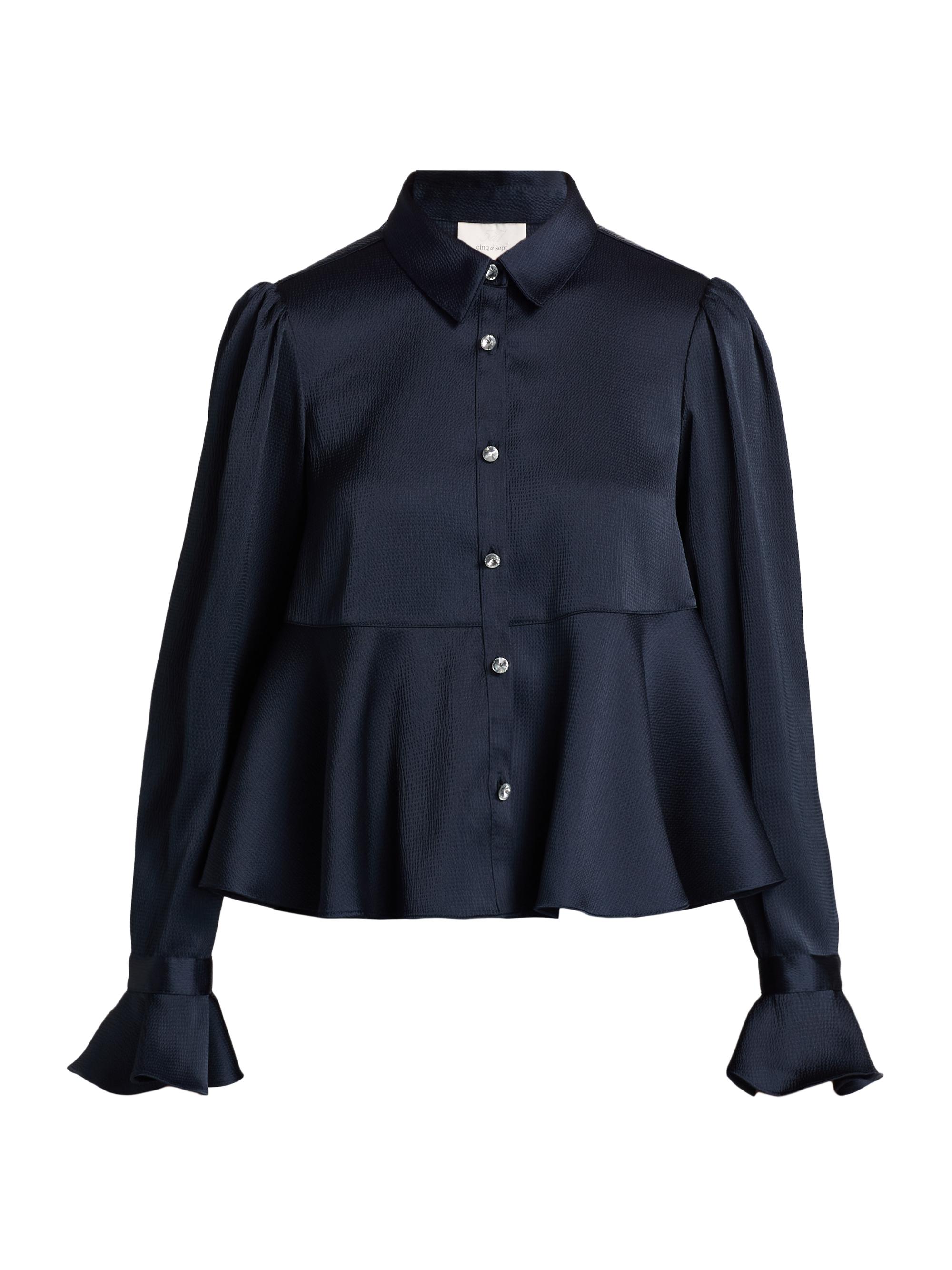 トップス Segodon Cinq à Sept Jaden Denim & Stretch Cotton Top | Saks Fifth Avenue