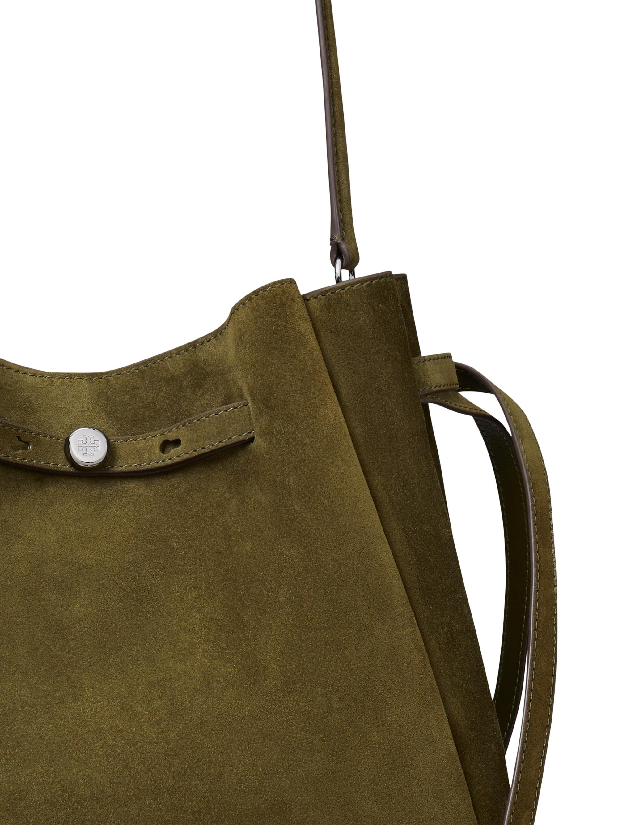 Tory Burch Women's  Romy Suede Bucket Bag - Leccio | Thumbnail 5