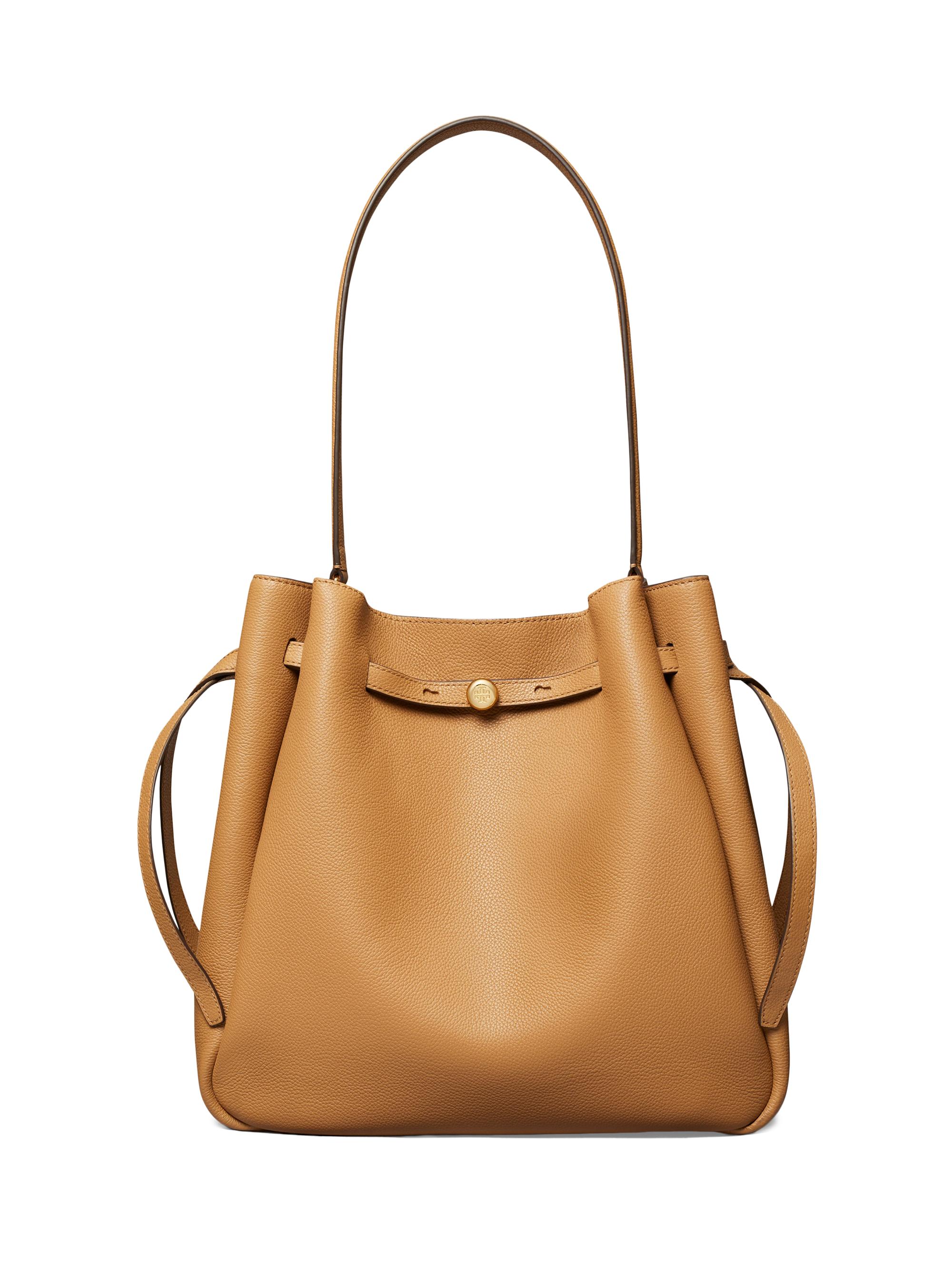 Tory Burch Women's Mini Romy Leather Bucket Bag - Tiramisu