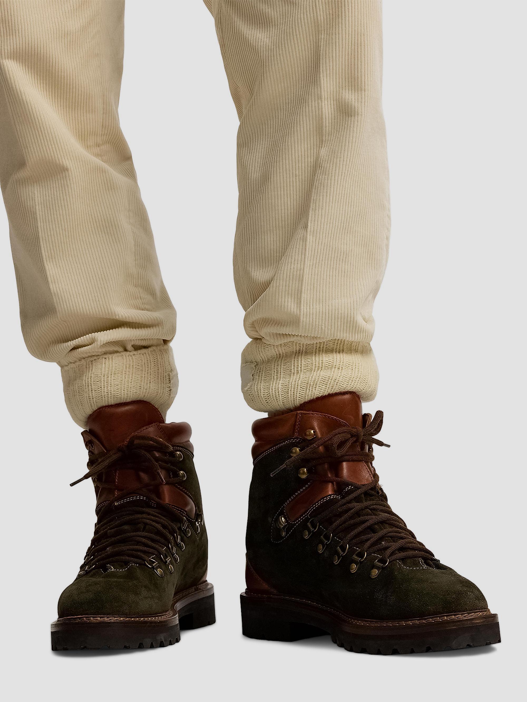 Ralph Lauren Purple Label Cortina Suede Hiking-Style Ankle Boots