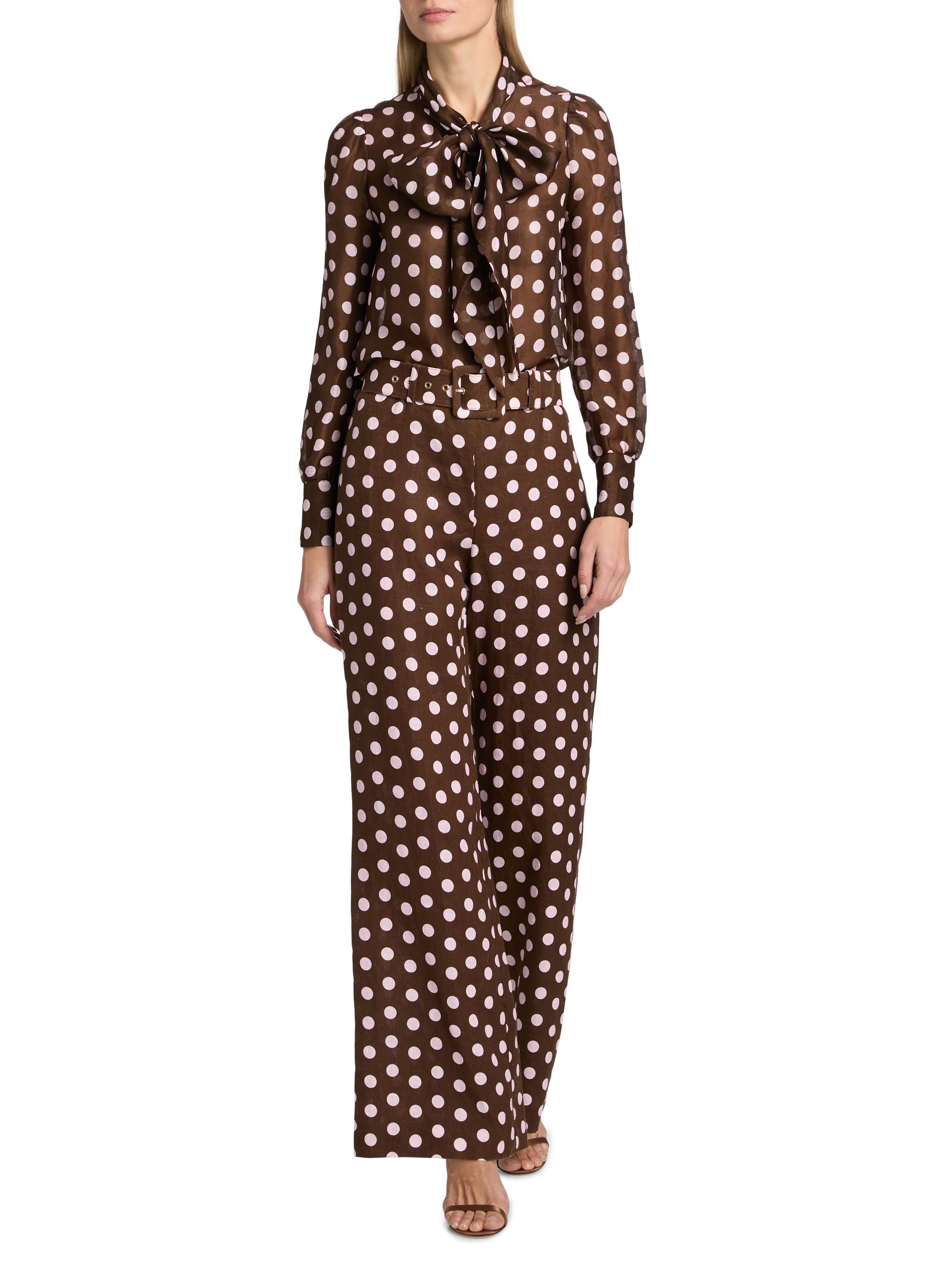 Cara Cara Mayflower Polka Dot Linen Pants | Saks Fifth Avenue