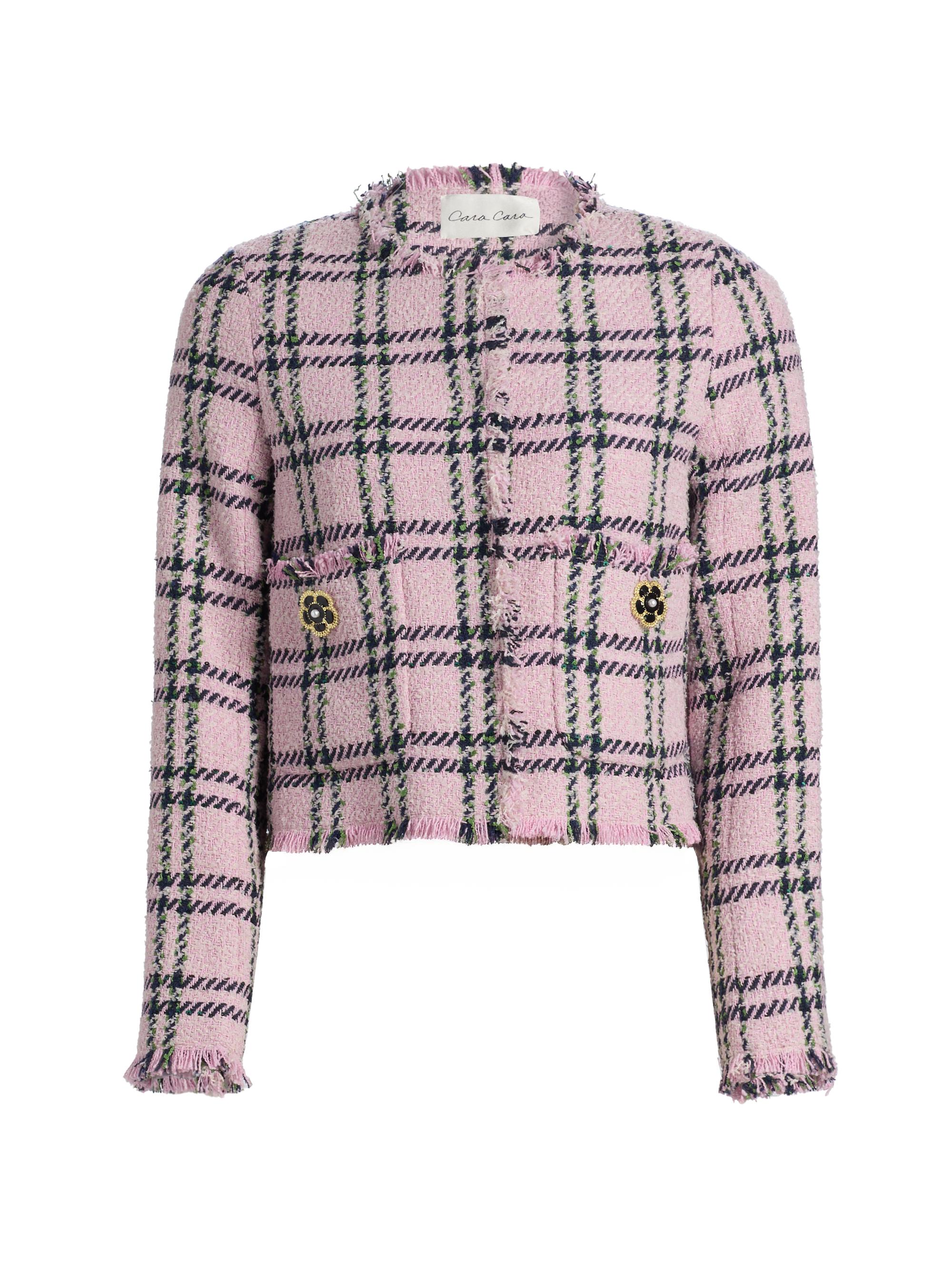 ALICE + OLIVIA Landon Tweed Cropped Jacket | Saks Fifth Avenue