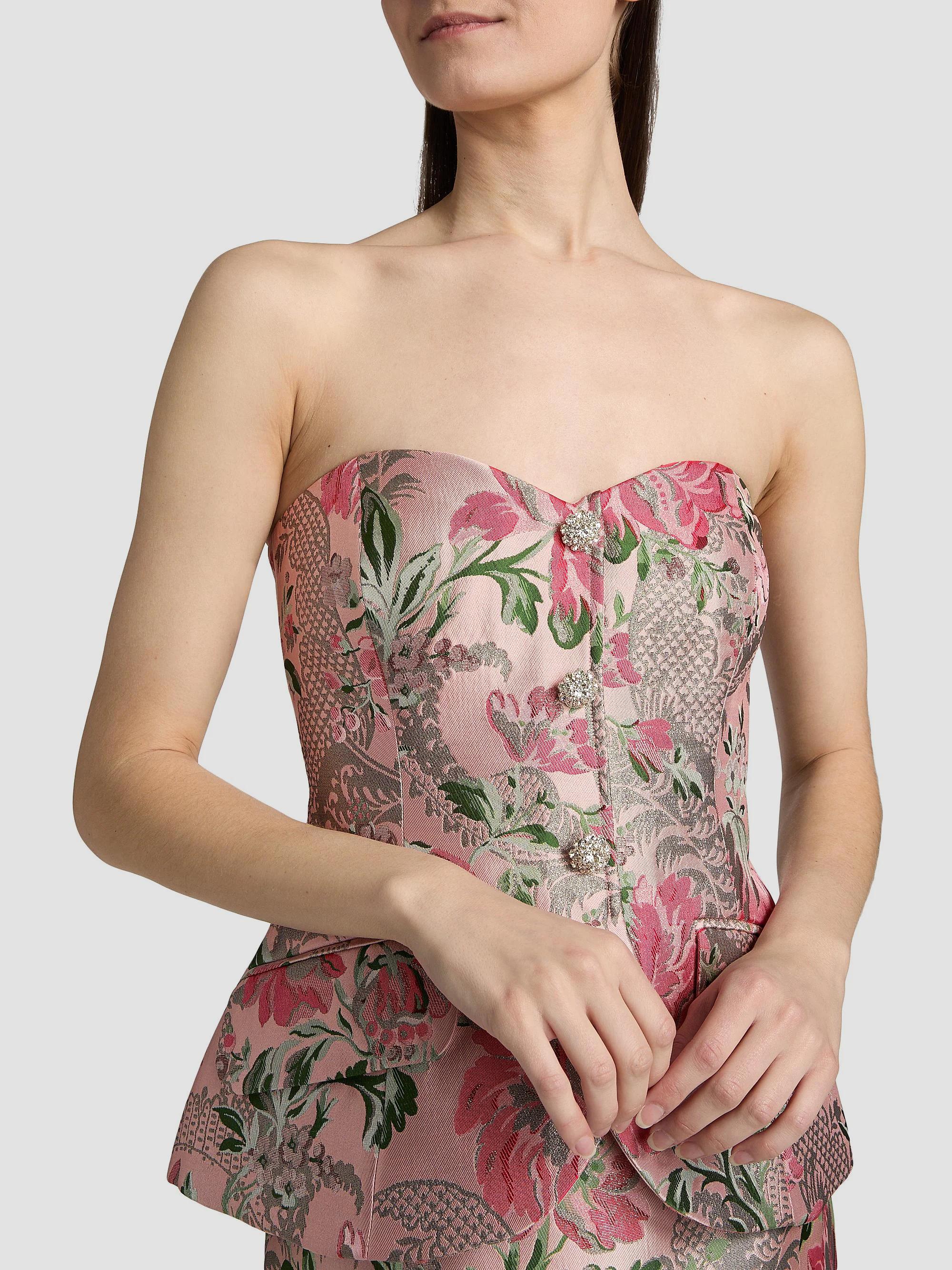 Cara Cara Wes Floral Jacquard Strapless Vest | Saks Fifth Avenue