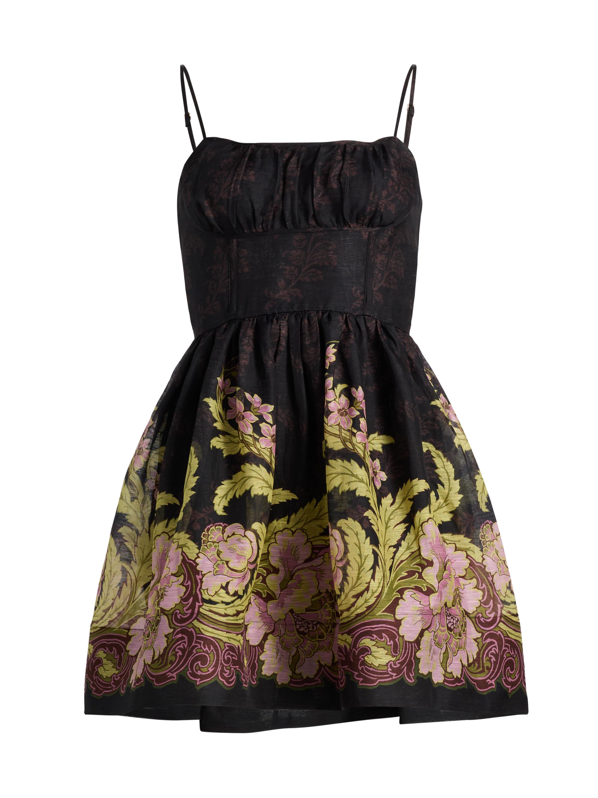 Cara Cara Women's Alba Silk-Linen Minidress - Nouvea Black