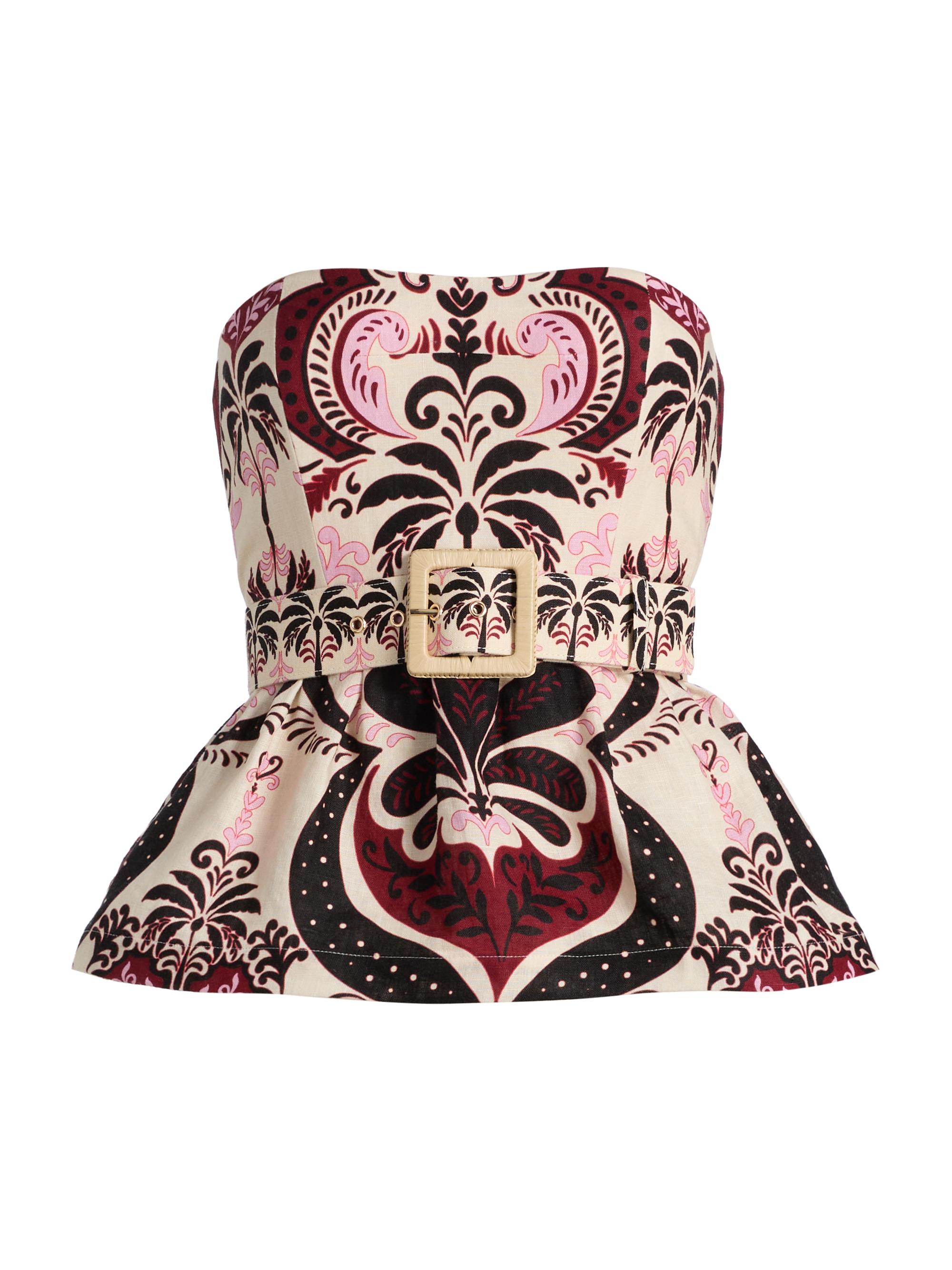 Cara Cara Women's Tilda Strapless Peplum Top - Palm Pavillion