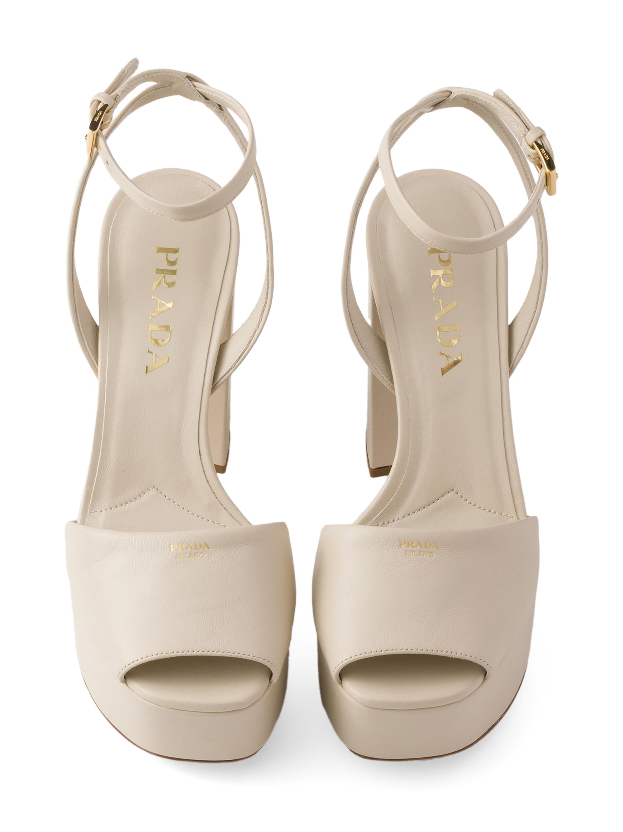 Prada Nappa Leather Platform Sandals | Saks Fifth Avenue