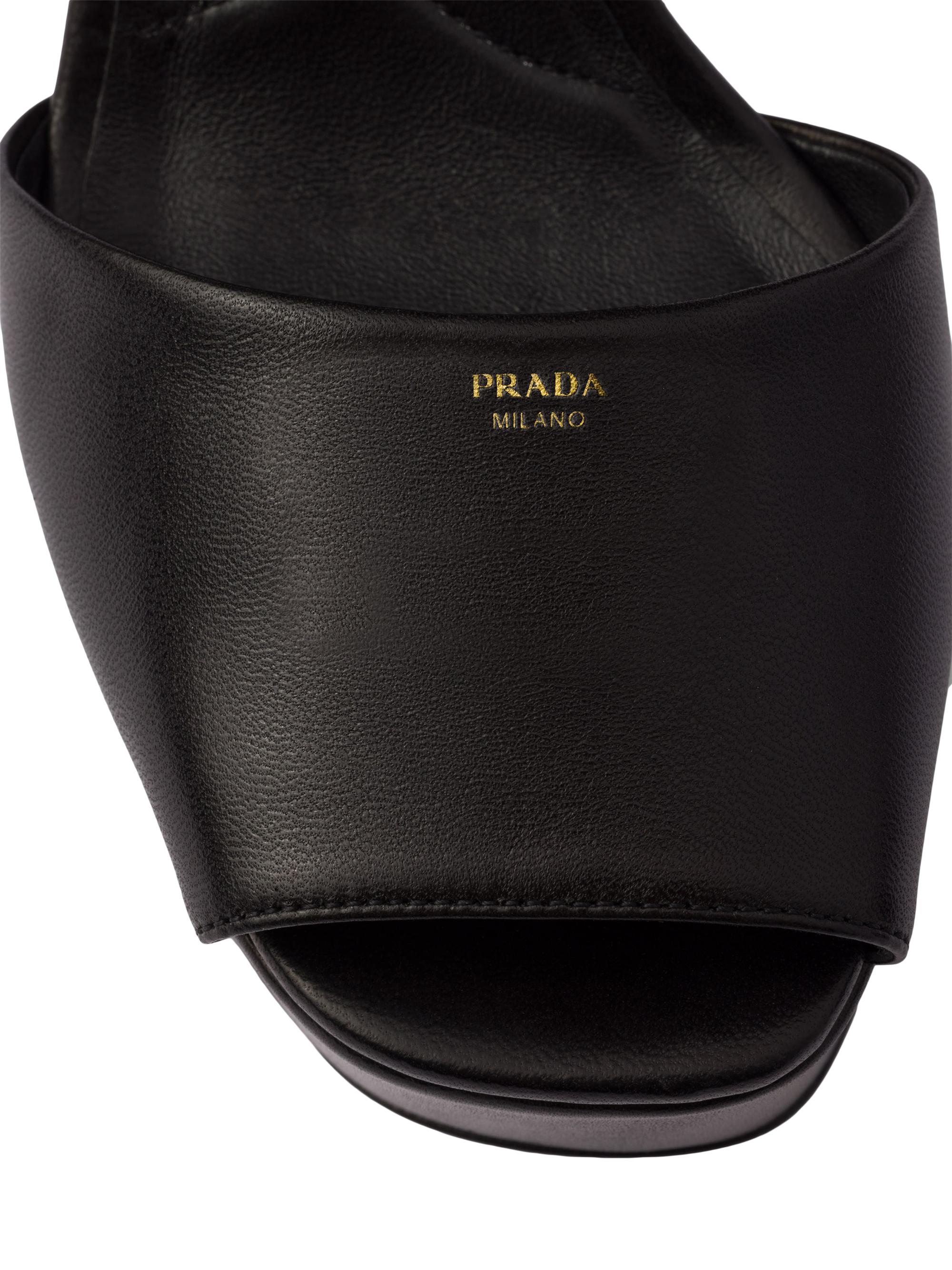 Prada Nappa Leather Platform Sandals | Saks Fifth Avenue