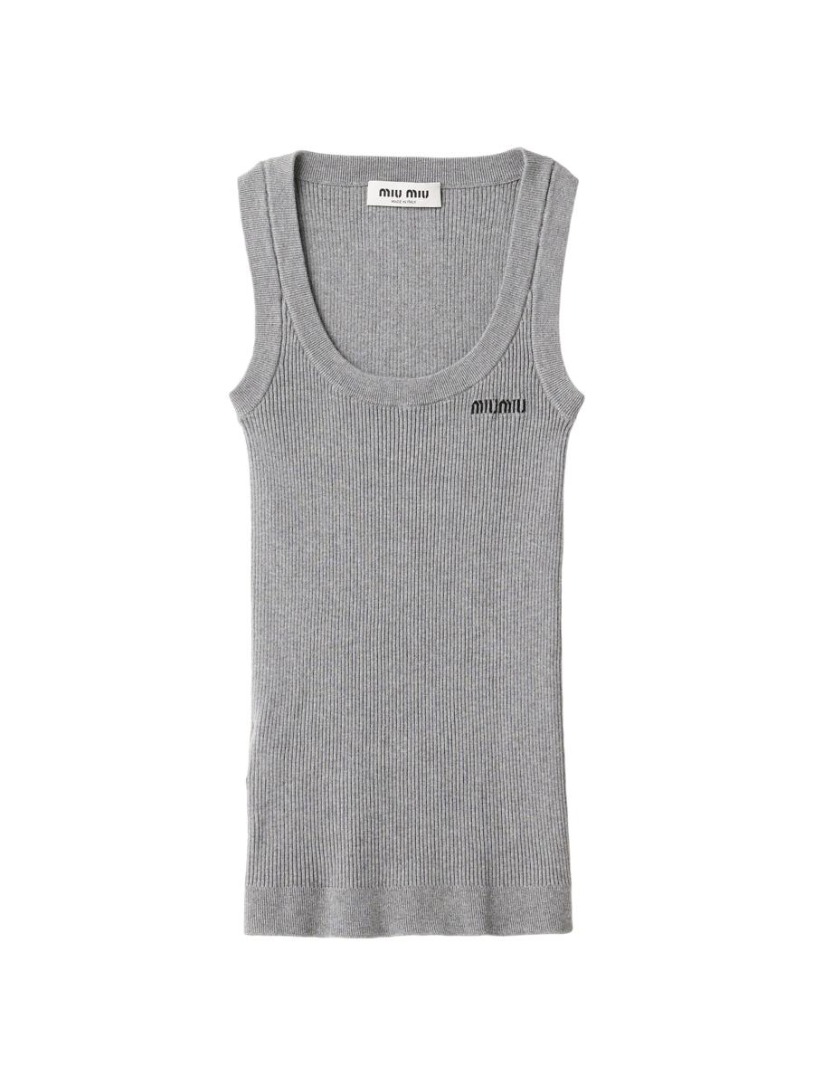 Miu Miu Cotton Knit Tank Top | Saks Fifth Avenue