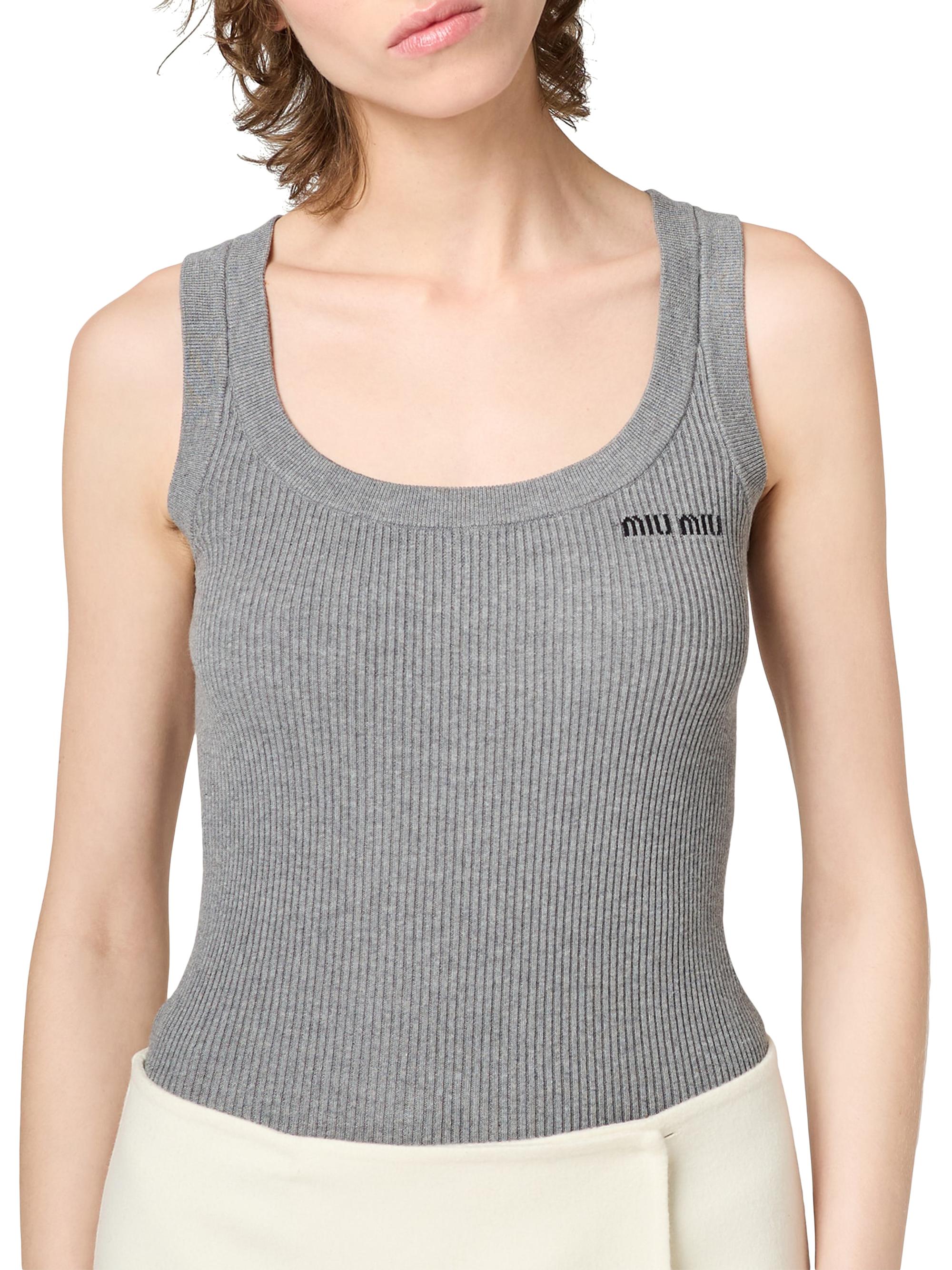 Miu Miu Cotton Knit Tank Top | Saks Fifth Avenue