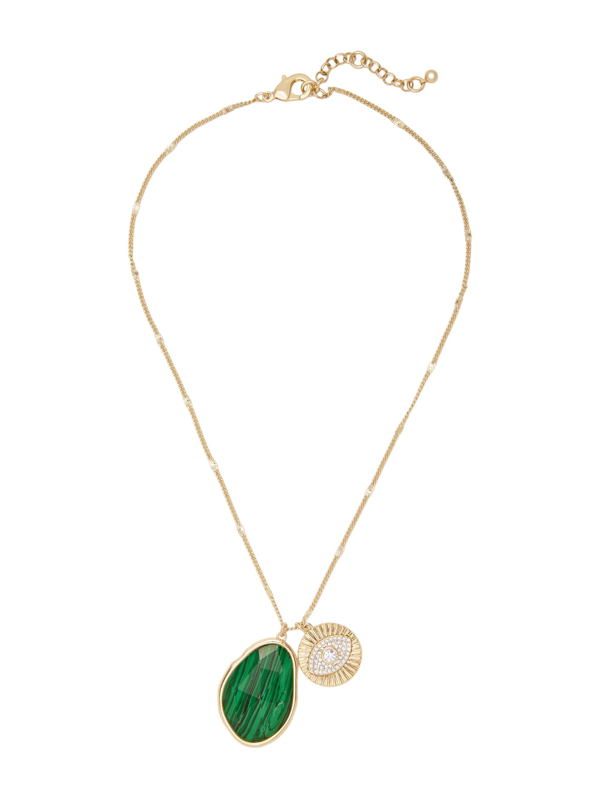 Ramy Brook Women's Stone Charm Marcia Goldtone, Cubic Zirconia & Glass Stone Necklace - Gold