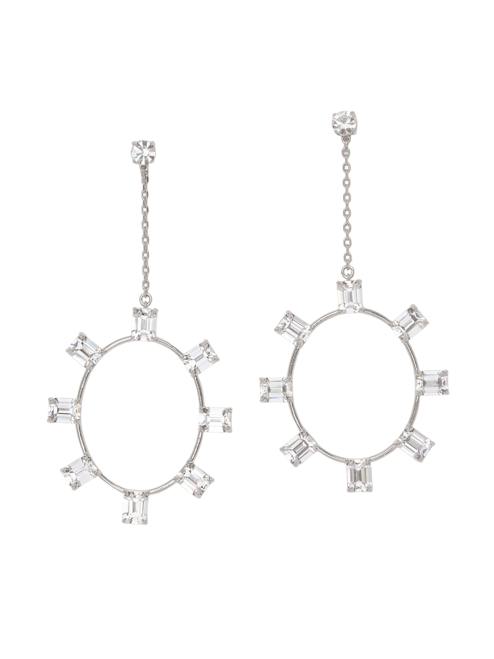 Ramy Brook Women's Stone Jewelry Alanna Silvertone & Cubic Zirconia Drop Earrings - Silver