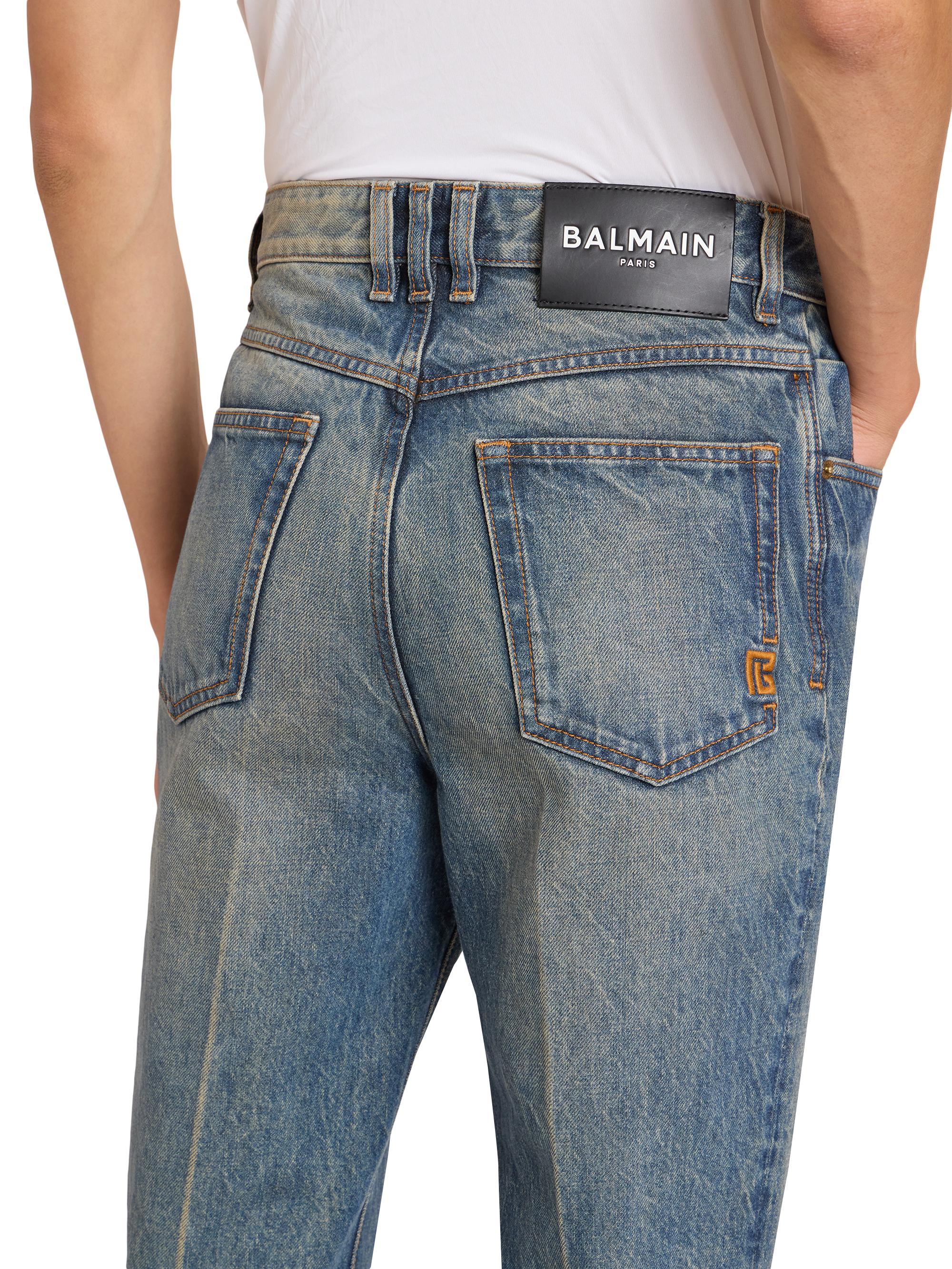 Balmain Slim-Fit Straight-Leg Jeans | Saks Fifth Avenue