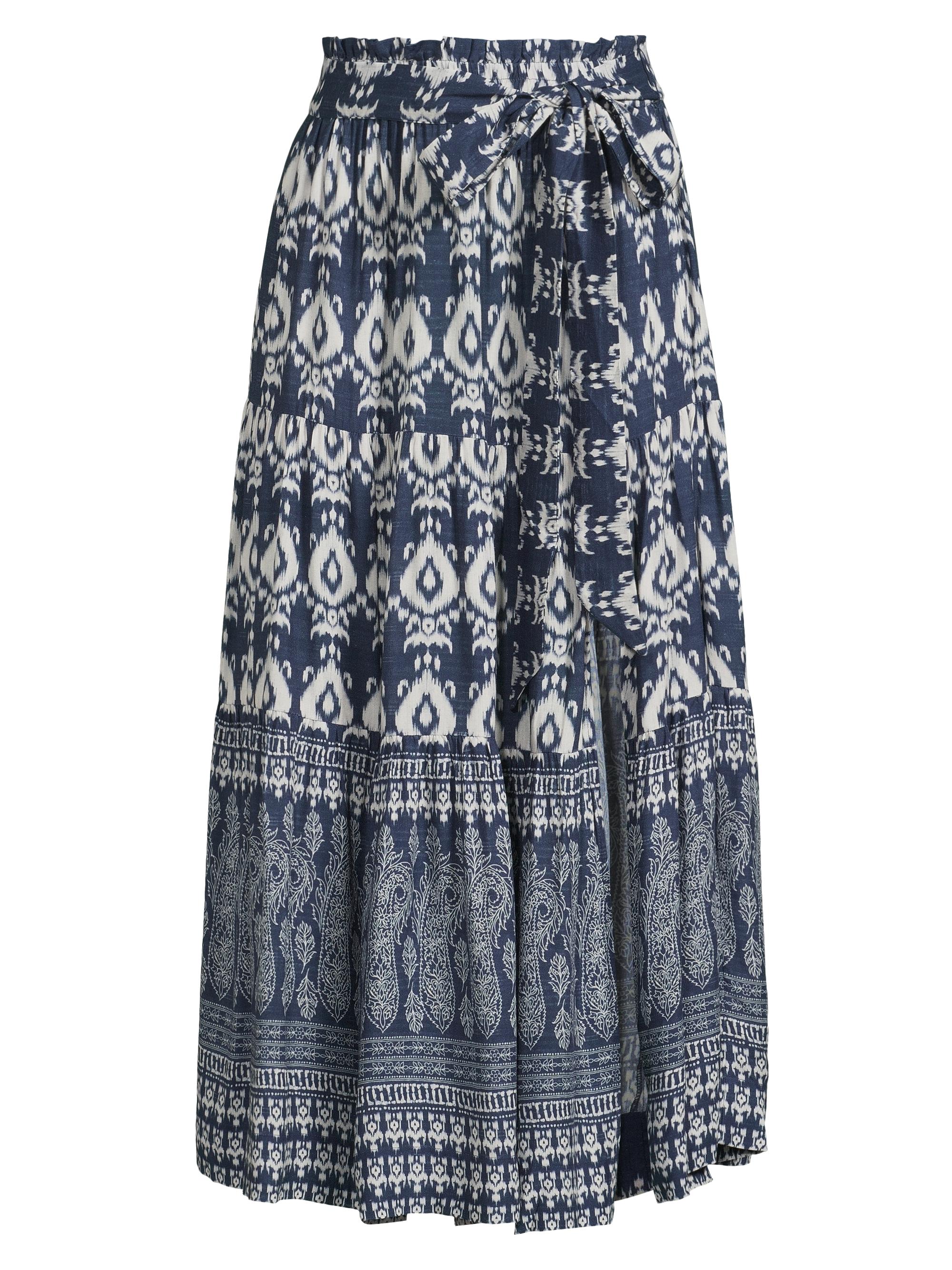 Change of Scenery Women's Jenni Printed Midi-Skirt - Tivara Ikat