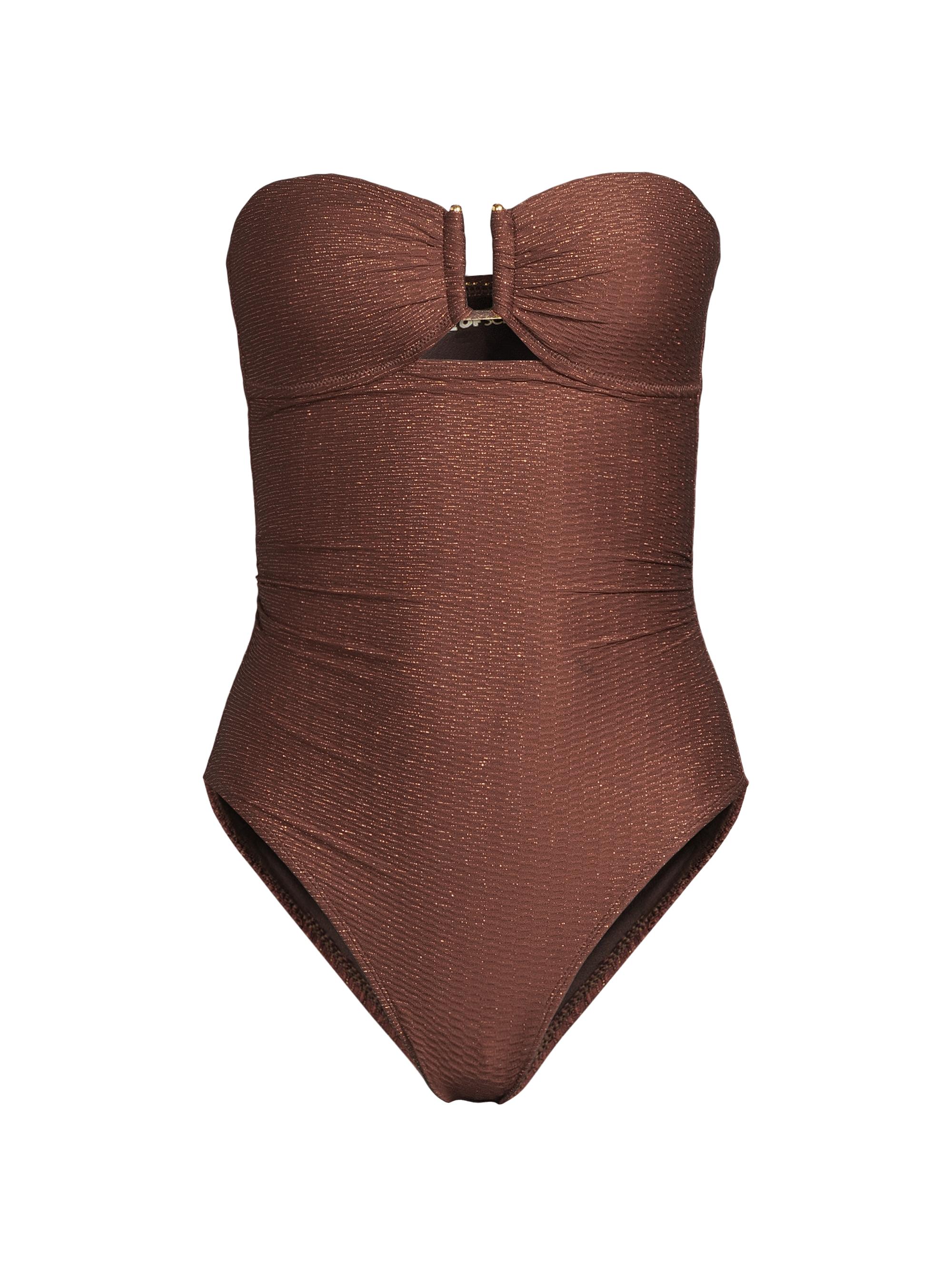 Change of Scenery Women's Juliette One-Piece Swimsuit - Cacao Gold Metallic