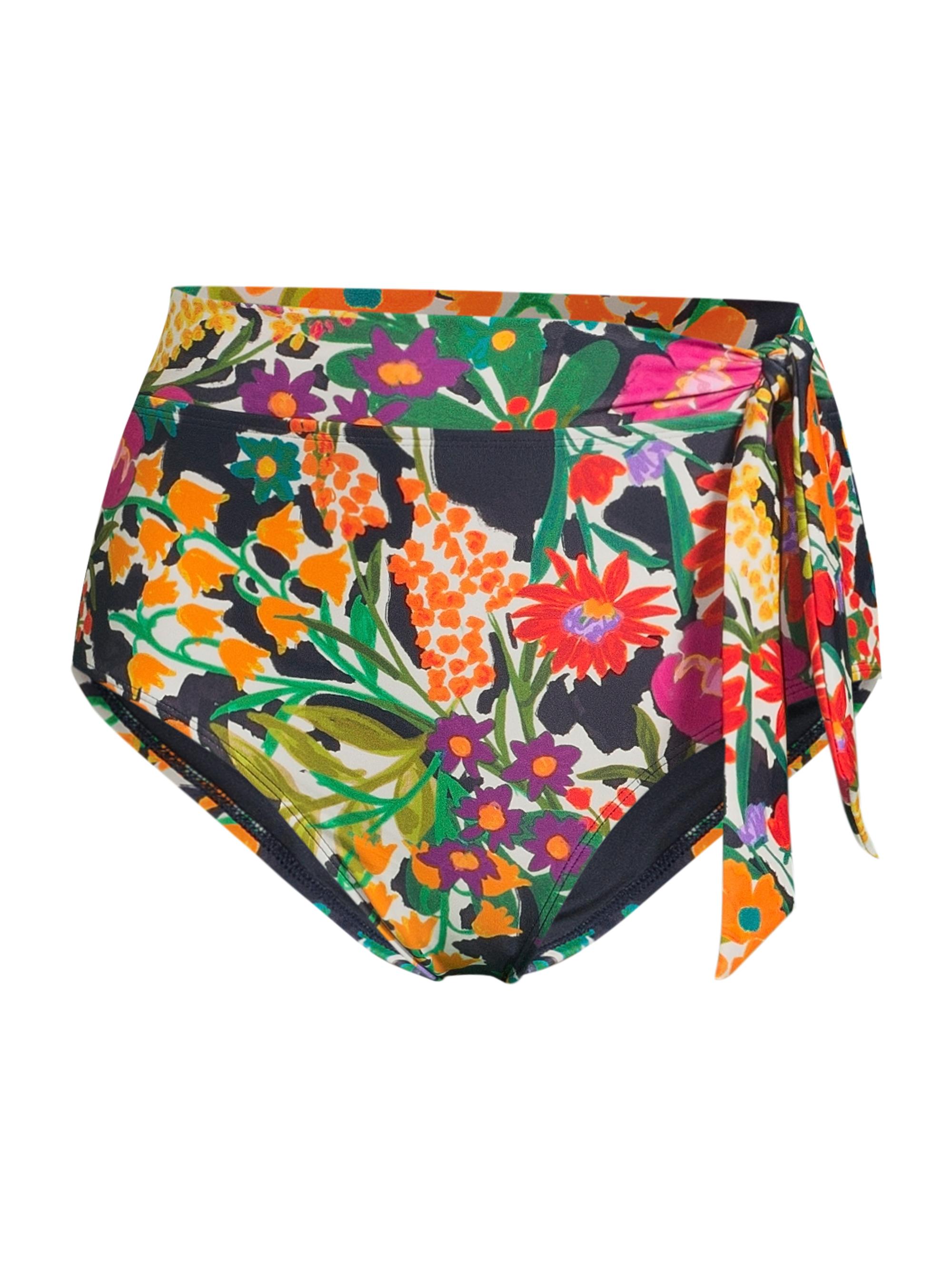 Change of Scenery Women's Floral High-Waist Bikini Bottom - Gardenia