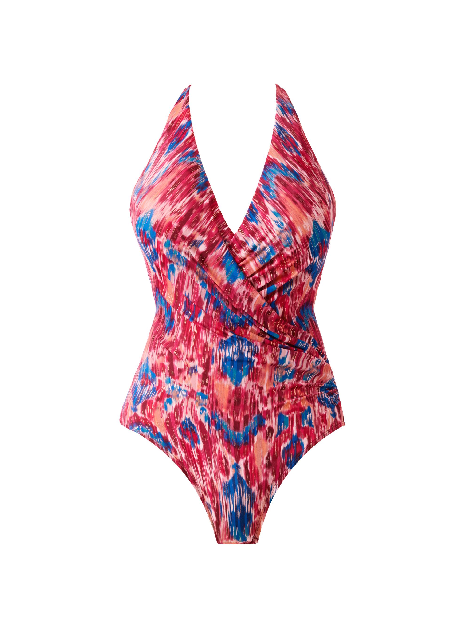 Miraclesuit Swim Women's Ikat Dorado Wrapsody Printed Swimsuit