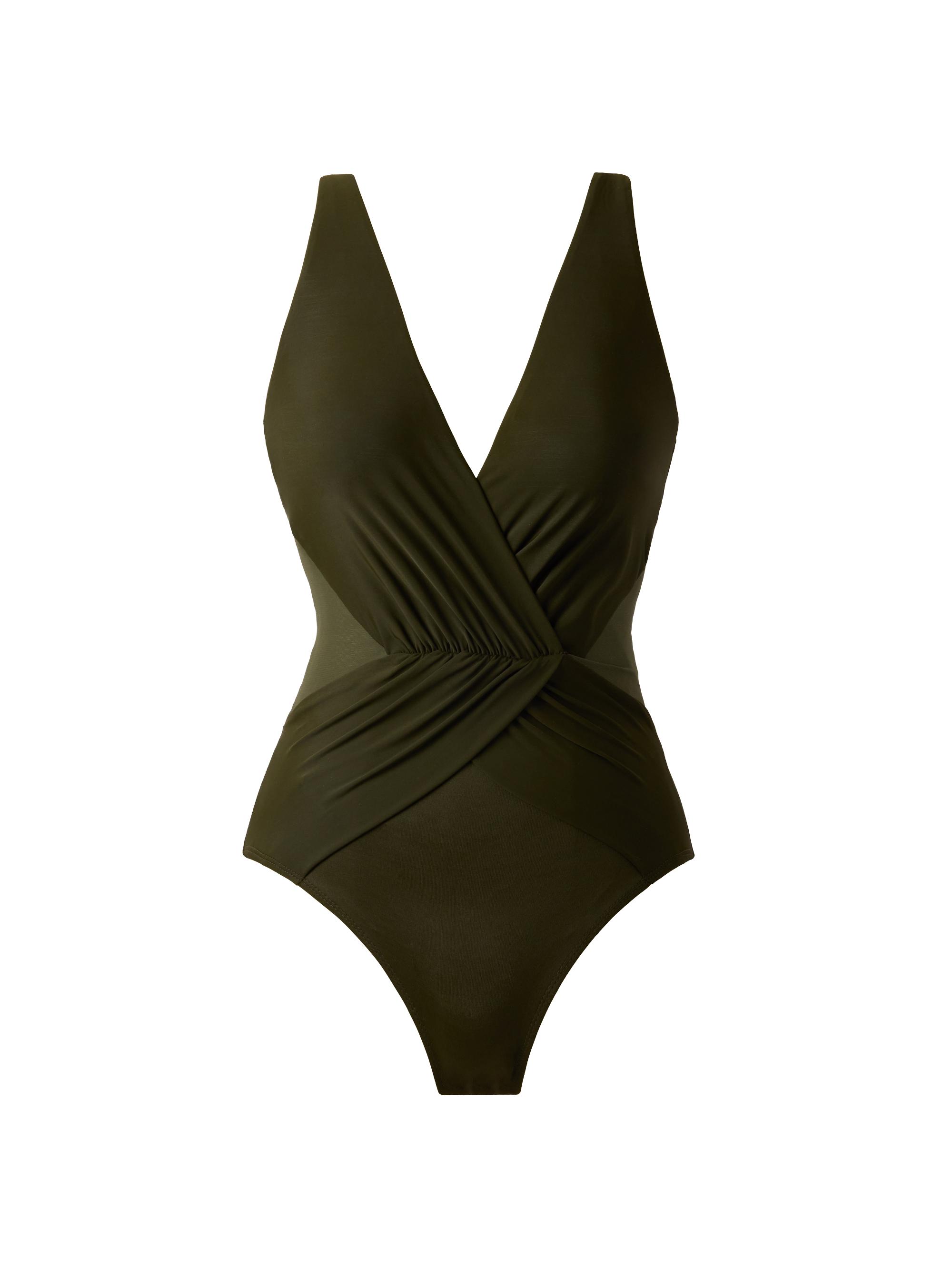 Miraclesuit Swim Women's Illusionists Ibiza Gathered Bodysuit - Nori
