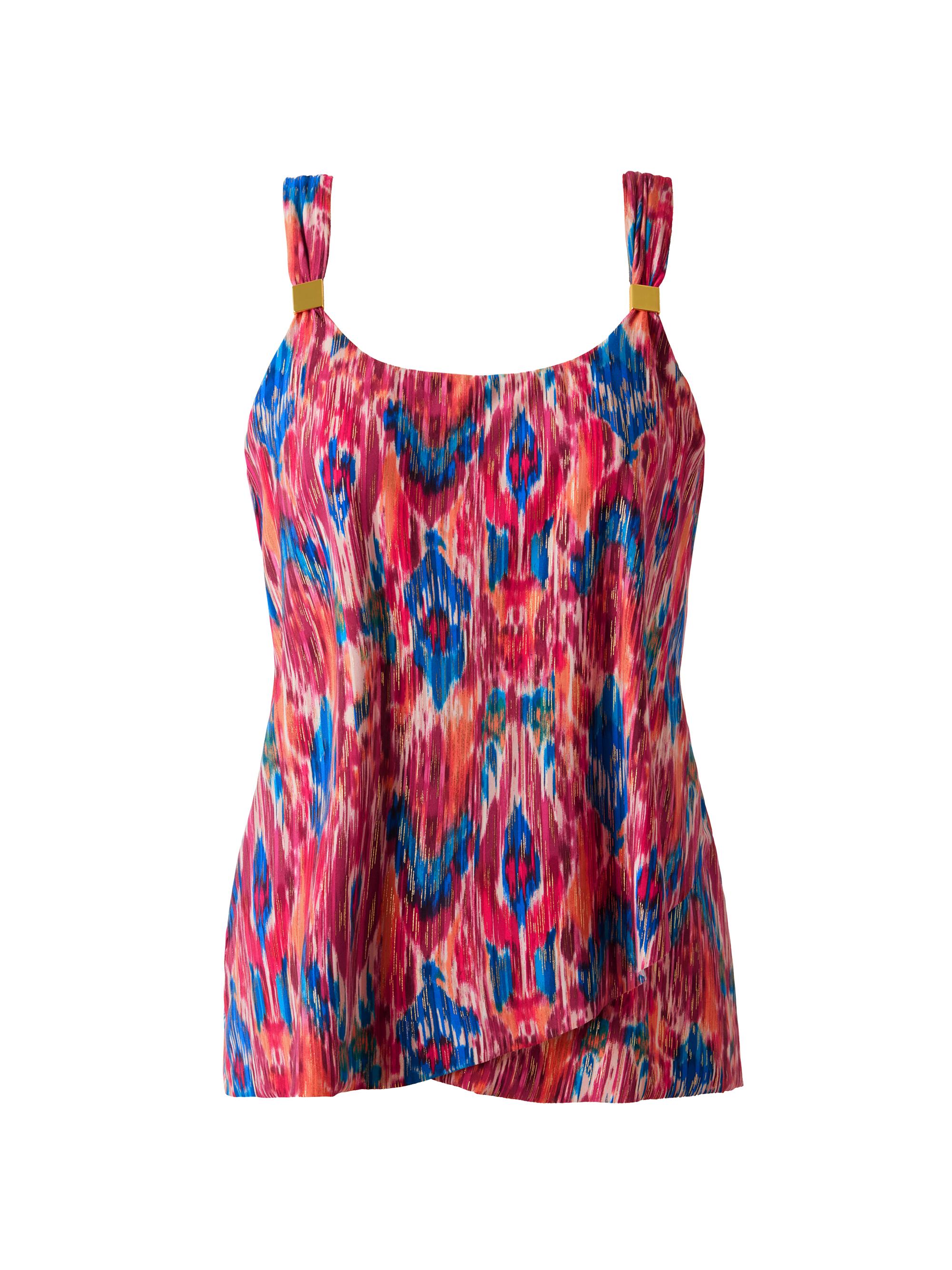 Miraclesuit Swim Women's Ikat Dorado Dazzle Printed Tankini Top