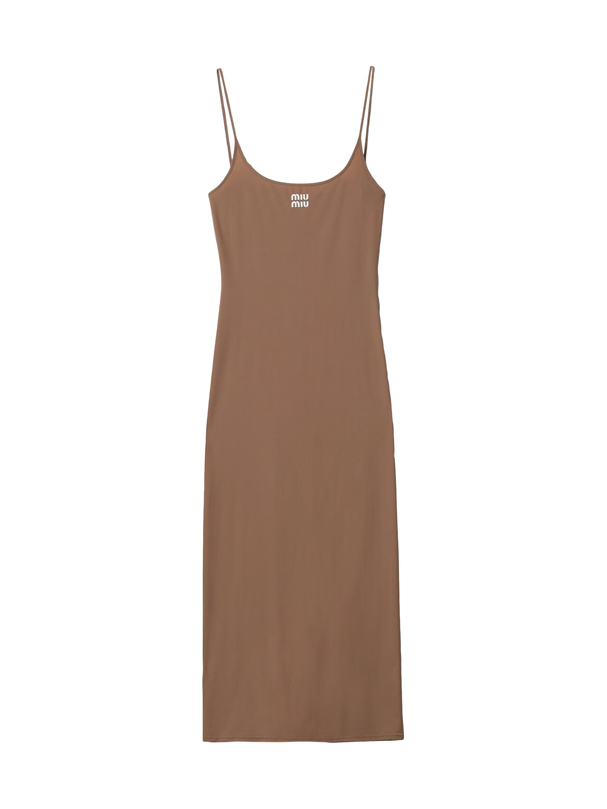 Miu Miu Women's Stretch Jersey Dress - Beige Khaki
