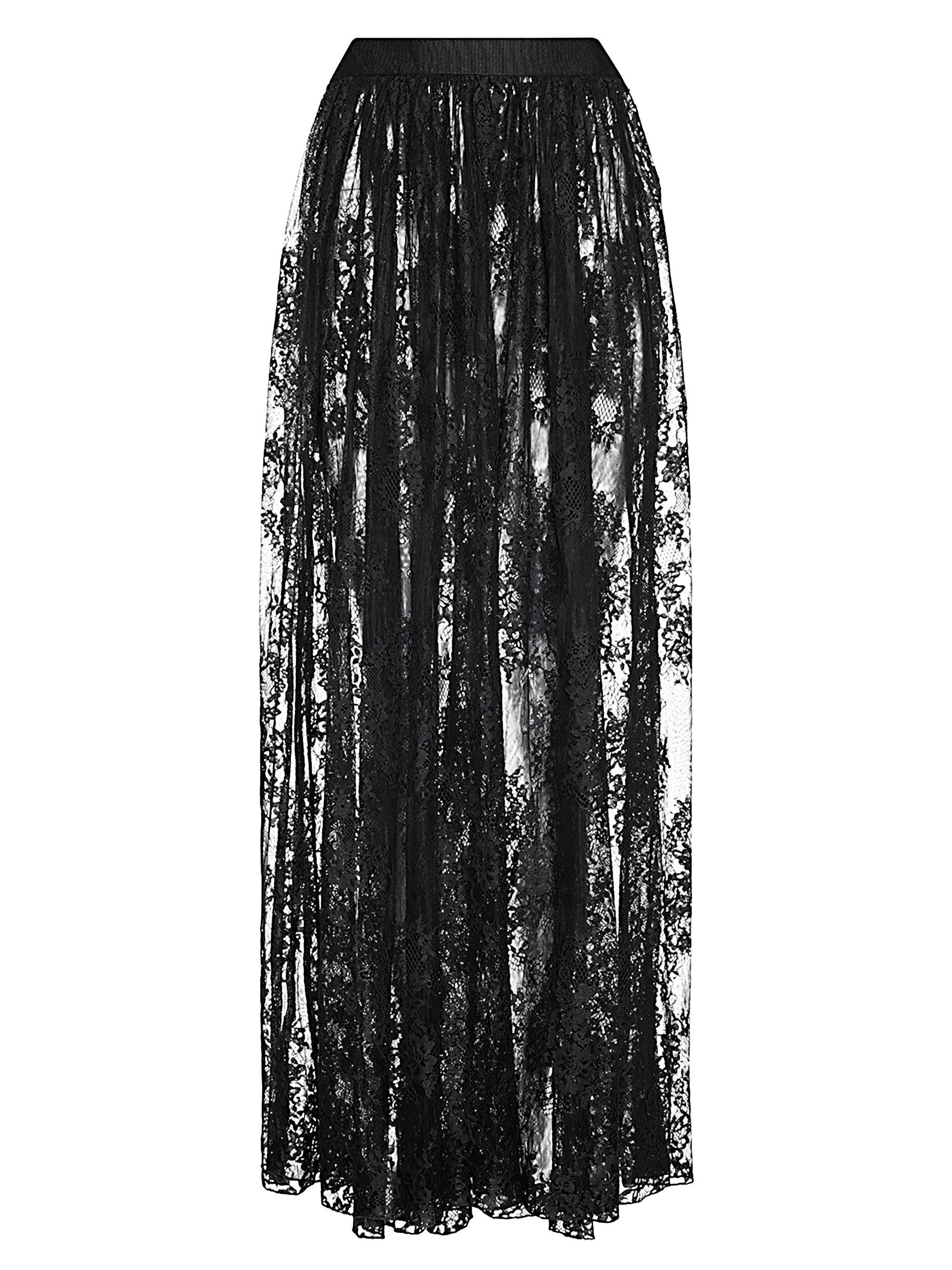 L'AGENCE Women's Alona Lace Maxi Skirt - Black