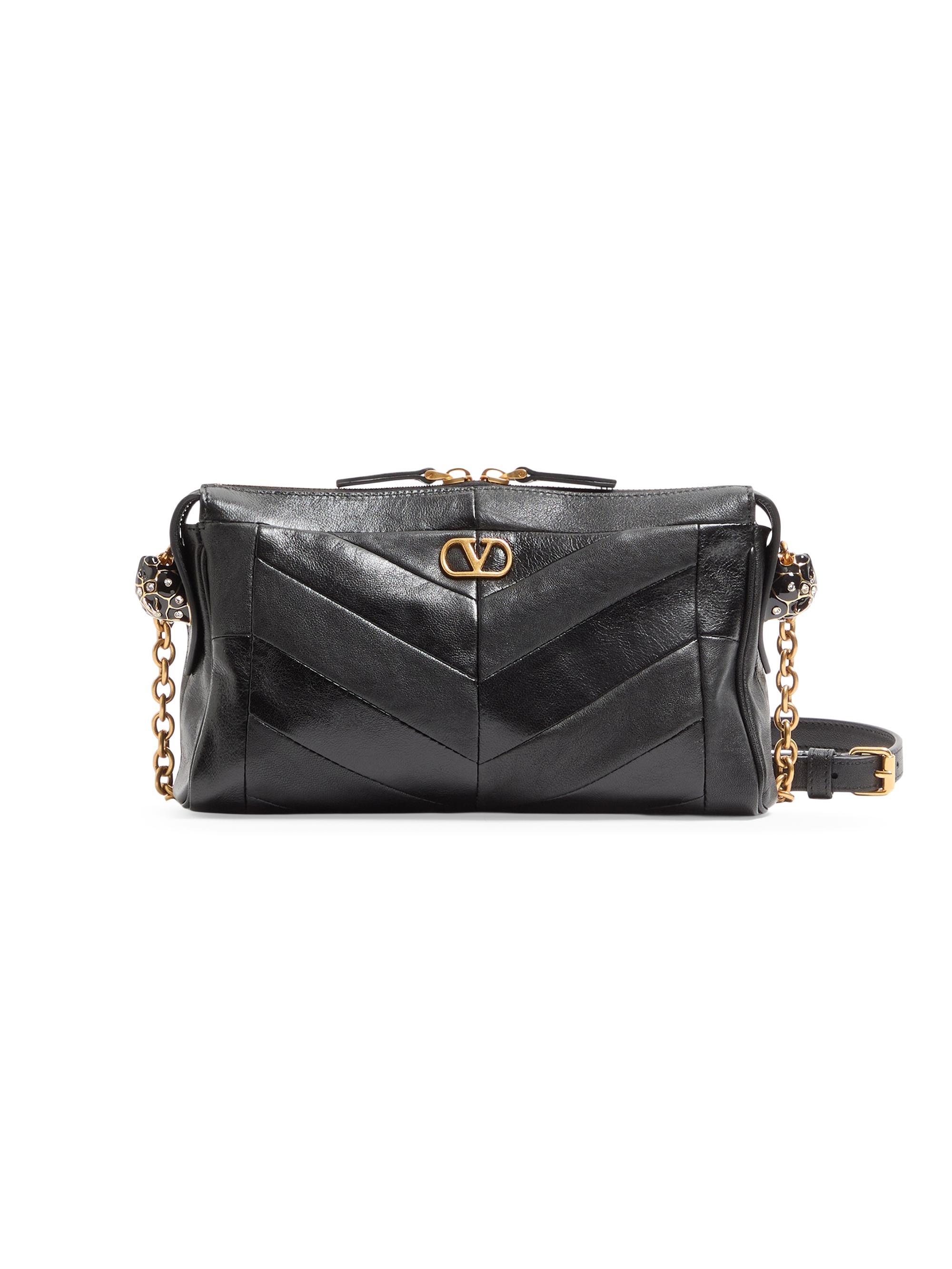 Valentino Garavani Women's Panthea  Shoulder Bag in Nappa Leather - Black