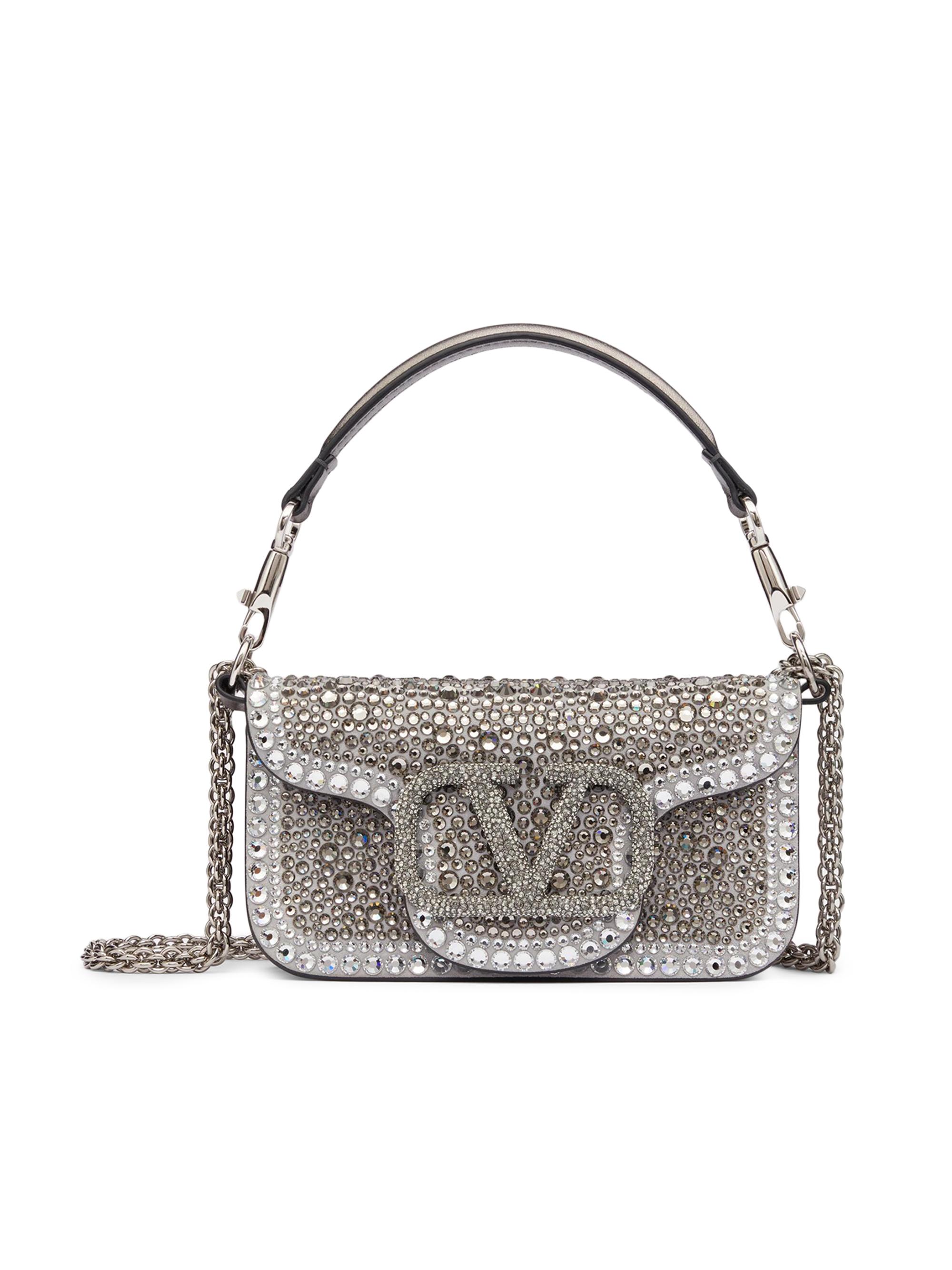 Valentino Garavani Women's  Locò Top Handle Bag with Rhinestones - Crystal