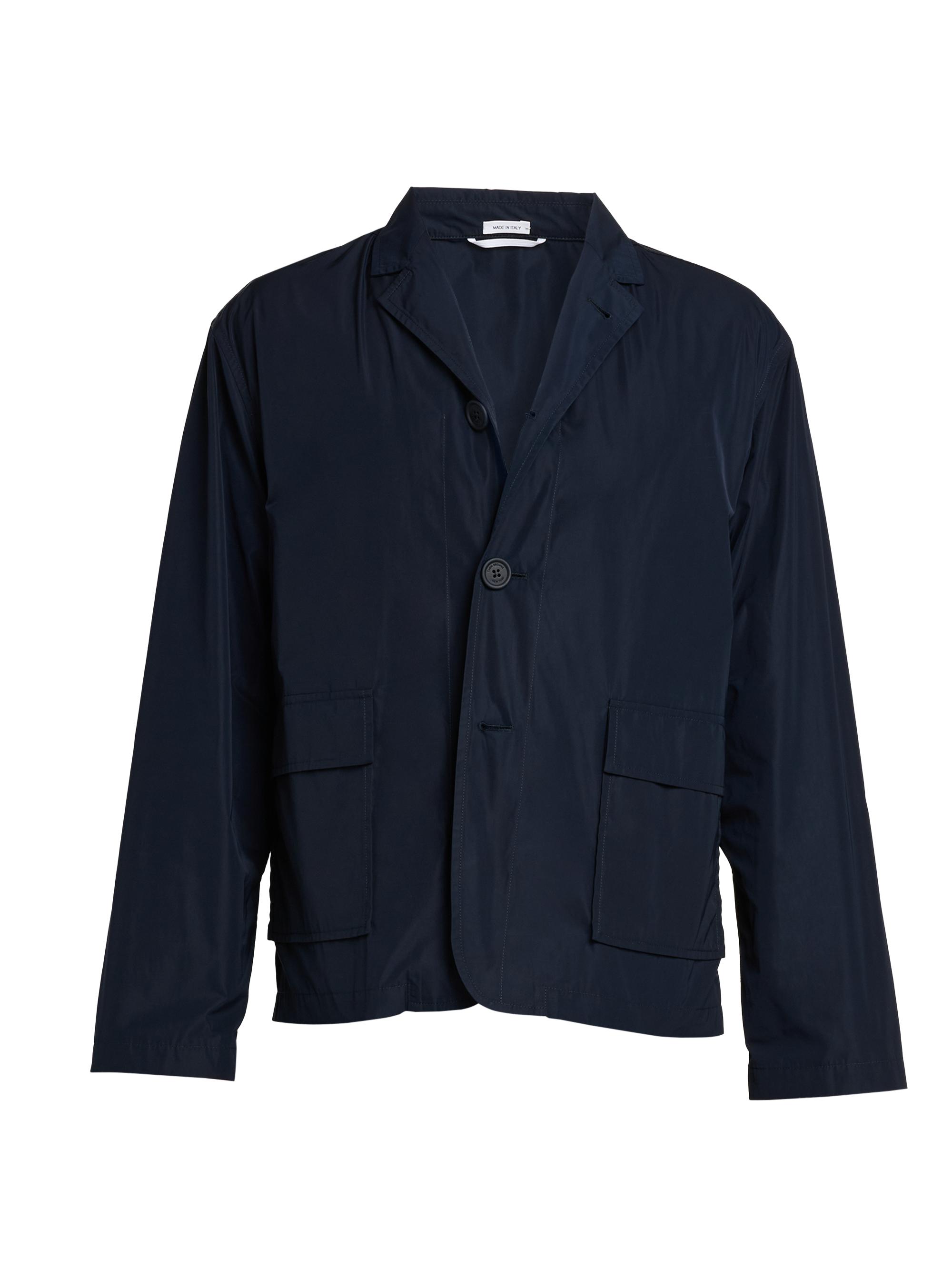 Thom Browne Men's Engineered 4 Bar Classic Loopback Jersey Zip-Front Hoodie - Navy