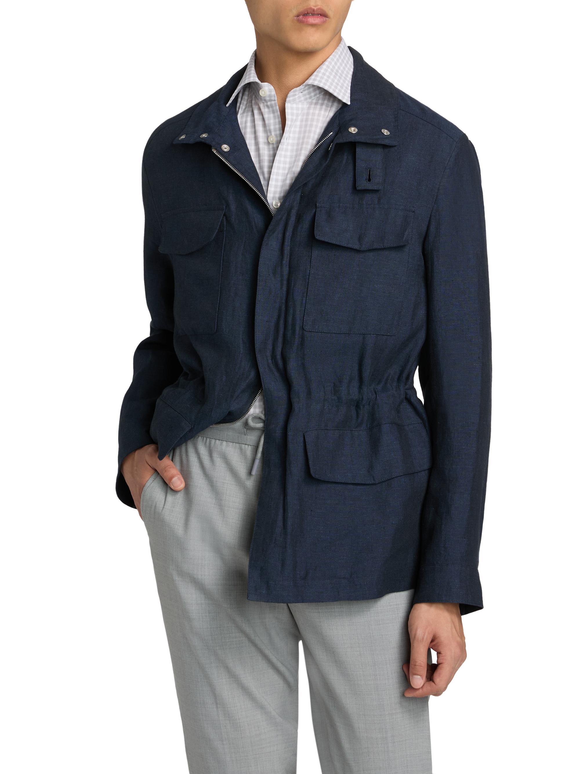 Saks Fifth Avenue Linen Field Jacket | Saks Fifth Avenue