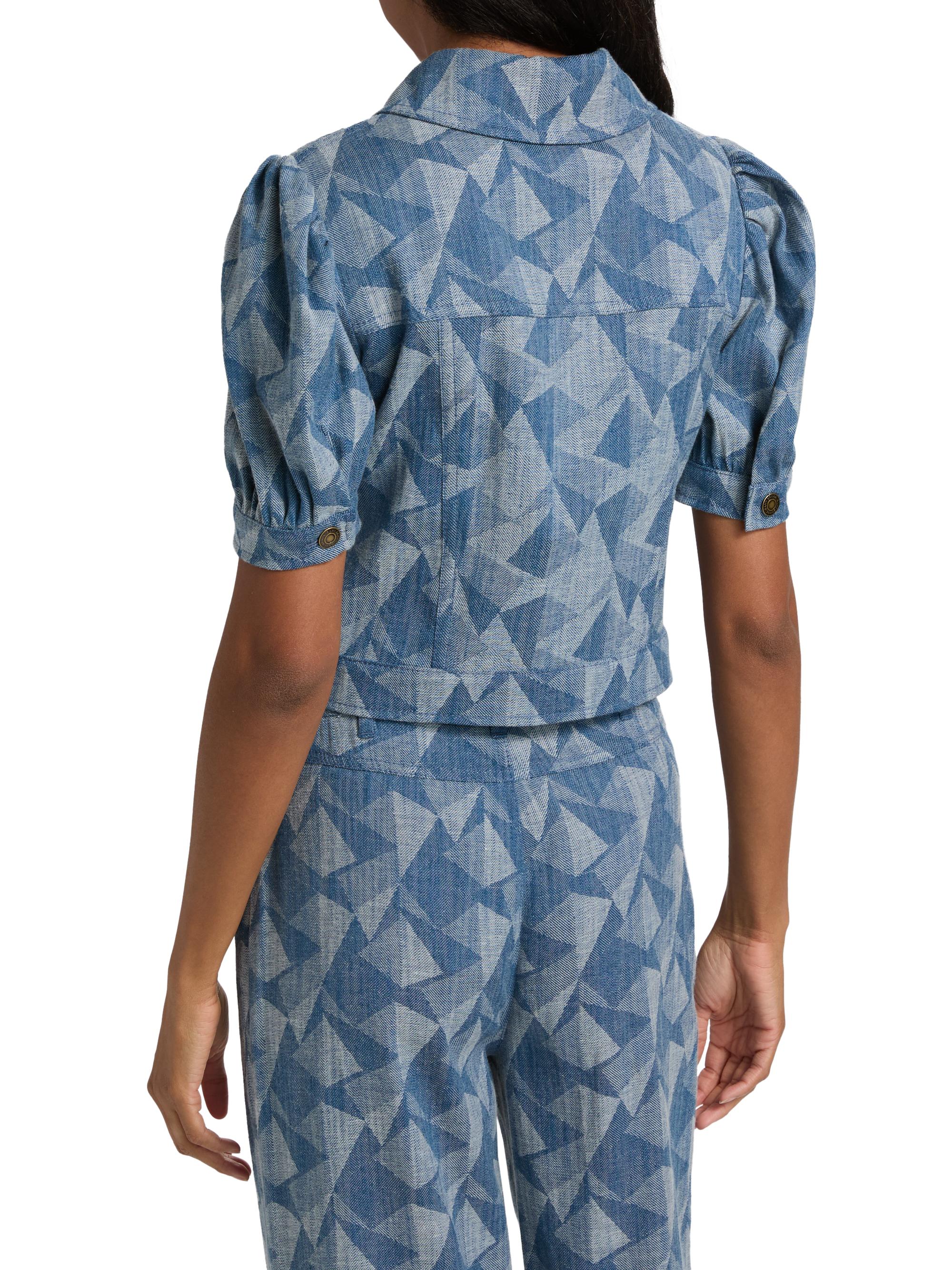 Ramy Brook Angelica Geometric Denim Jacket | Saks Fifth Avenue
