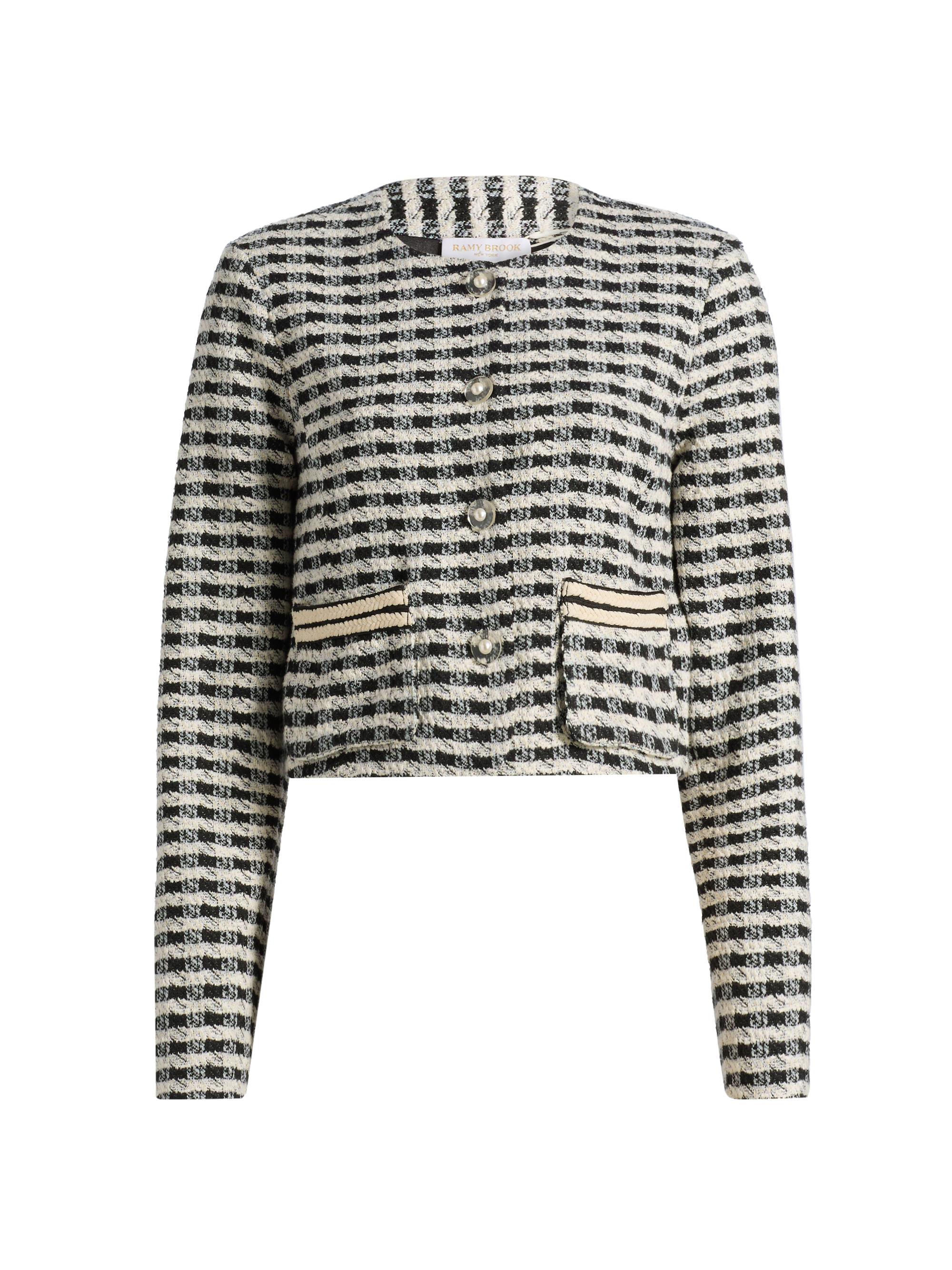 Ramy Brook Women's Thomas Houndstooth Jacket - Black Gingham