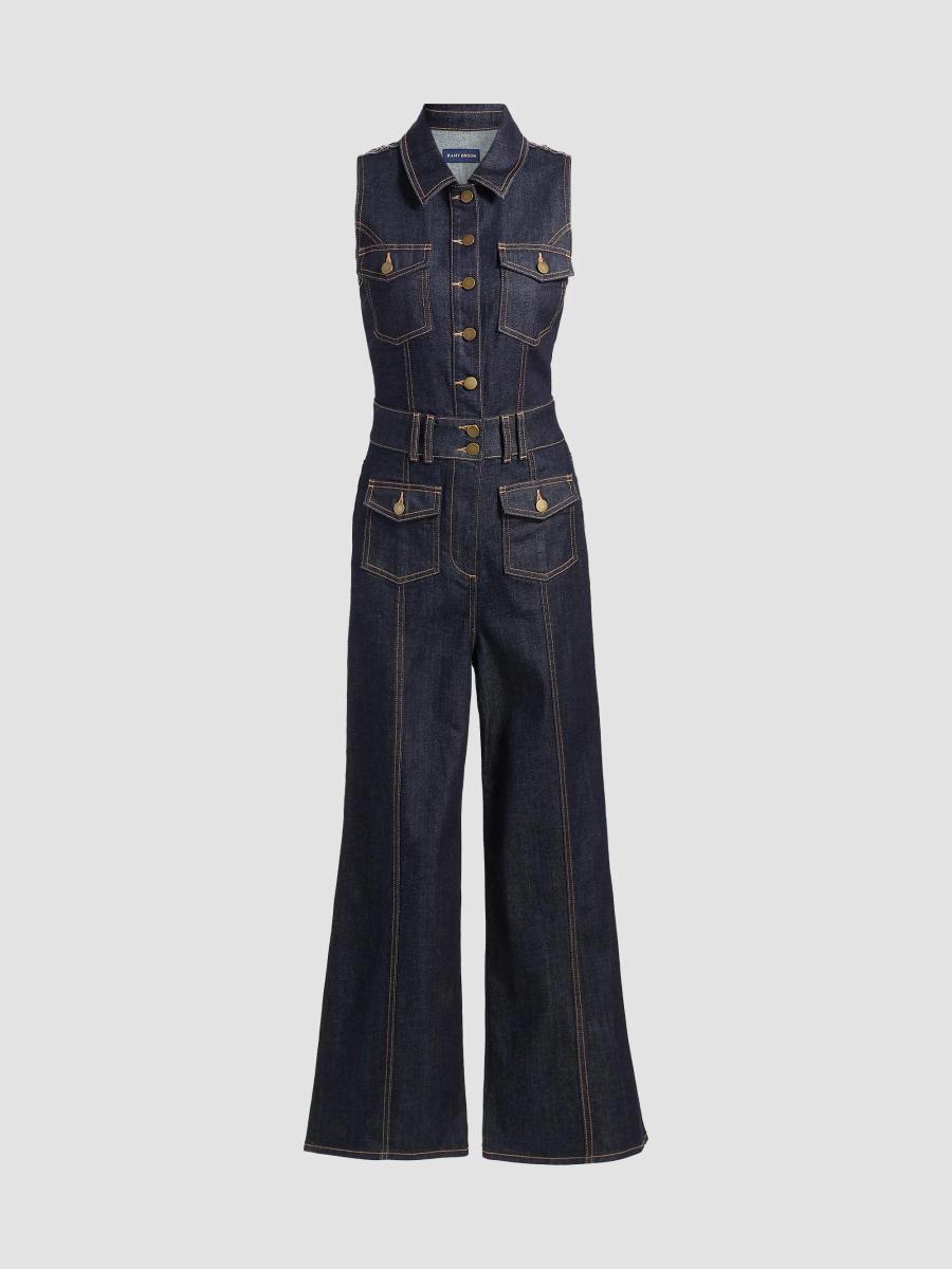 Ramy Brook Stephania Denim Sleeveless Jumpsuit | Saks Fifth Avenue