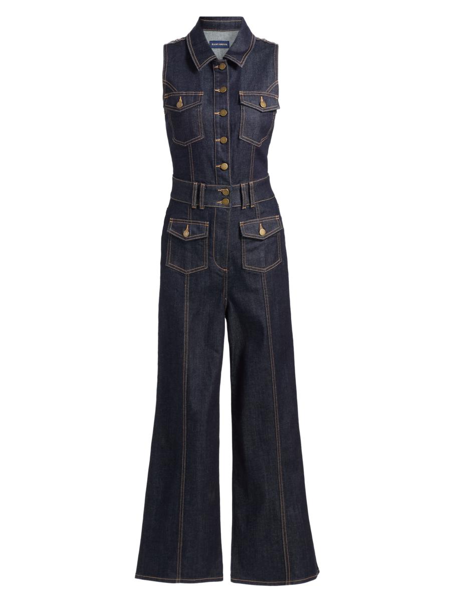 Ramy Brook Women's Stephania Denim Sleeveless Jumpsuit