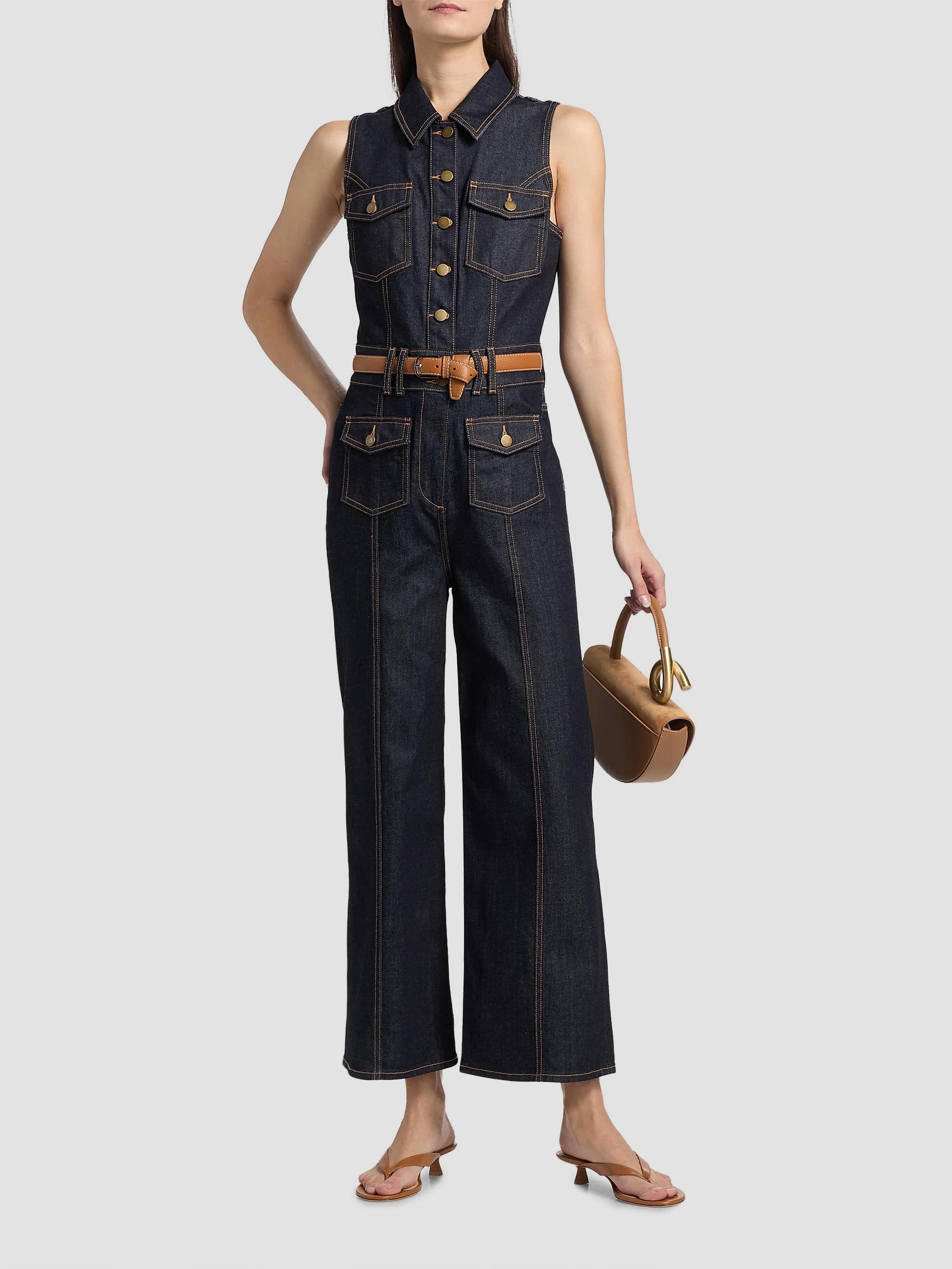 Ramy Brook Stephania Denim Sleeveless Jumpsuit | Saks Fifth Avenue