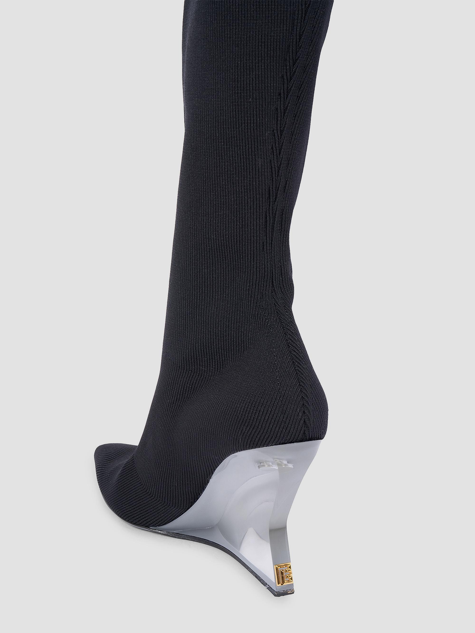 Balmain 95MM Wedge-Heel Over-The-Knee Boots | Saks Fifth Avenue