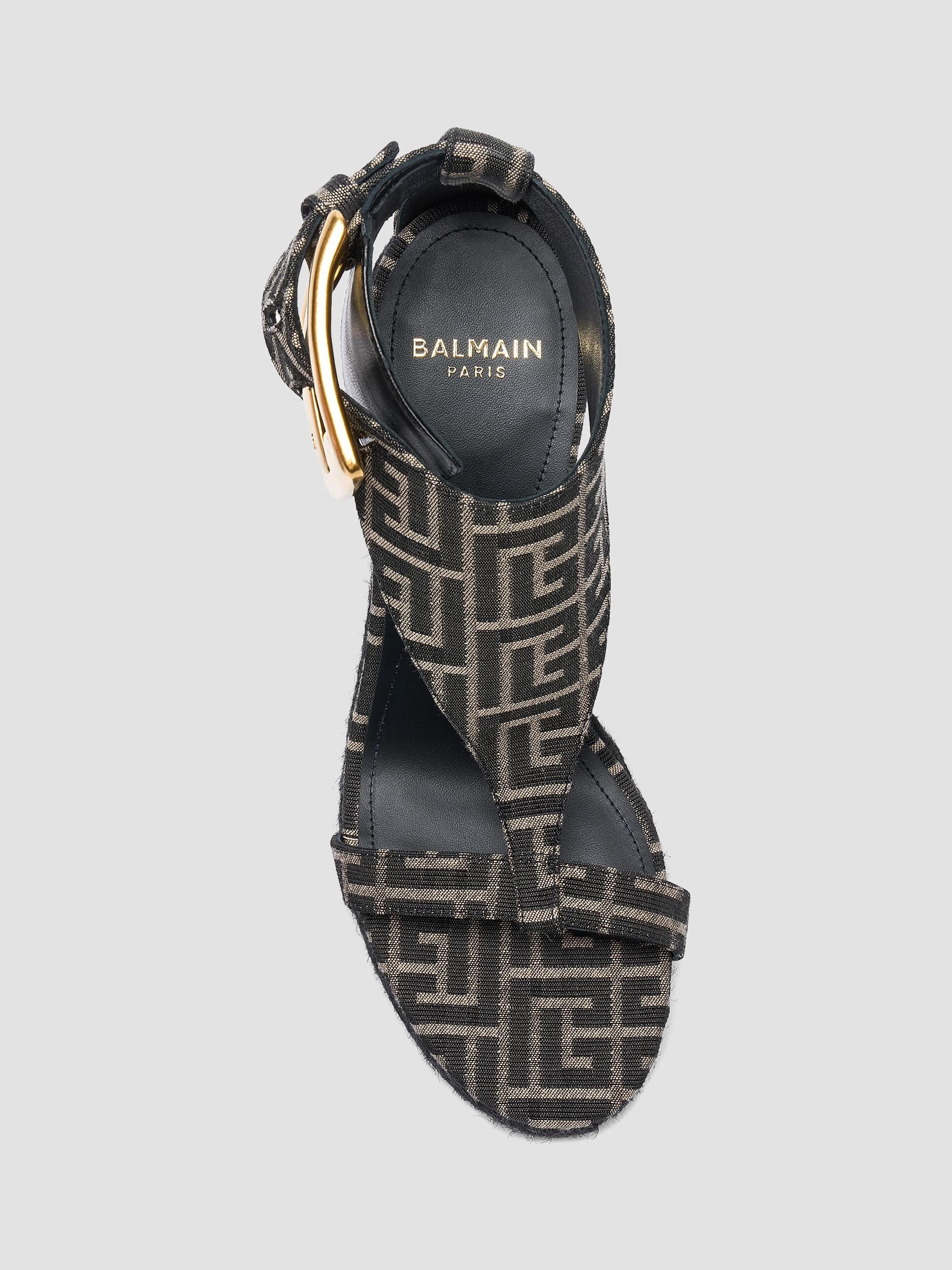 BALMAIN サンダル Balmain 95MM Jacquard Espadrille Wedge Sandals | Saks Fifth Avenue