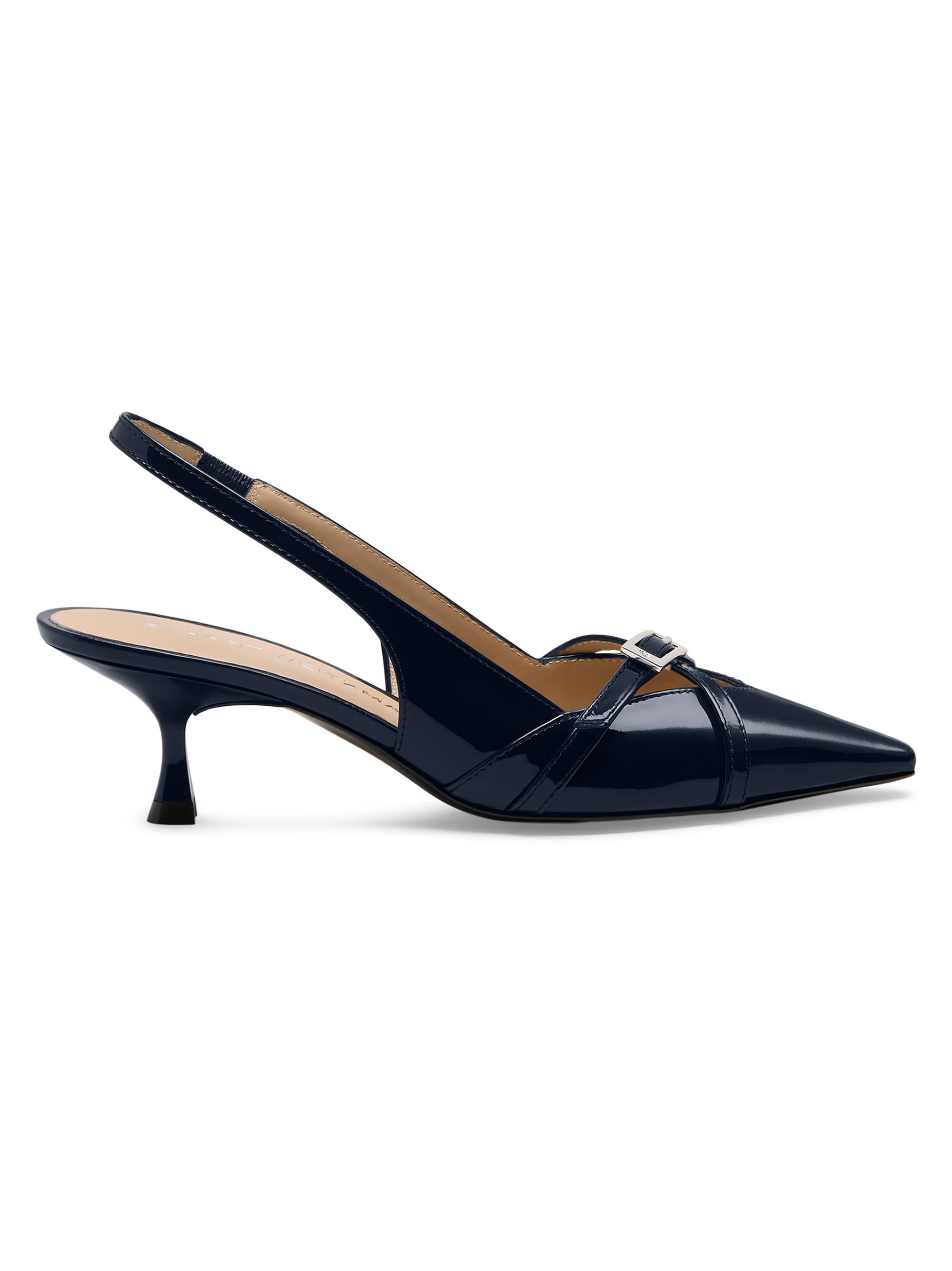 Georgie 50MM Patent Leather Slingback Pumps