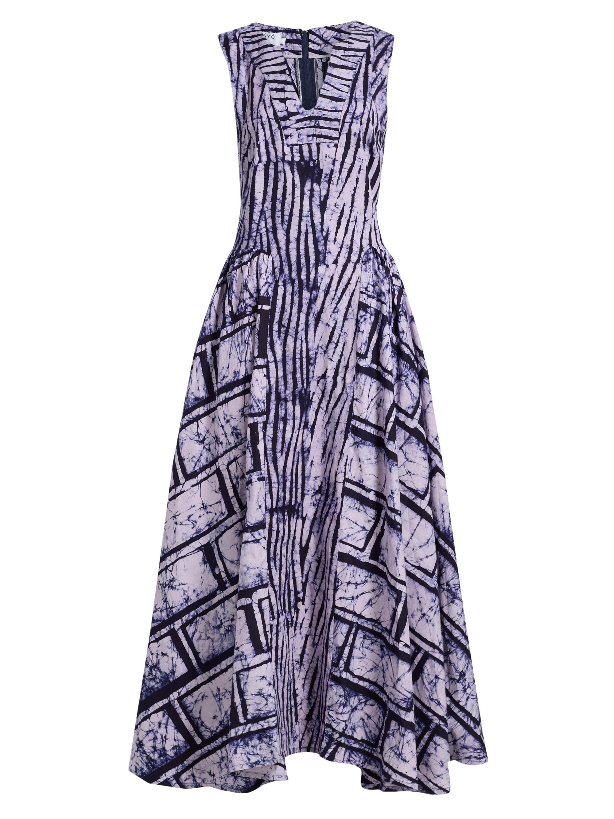 Busayo Women's Shade Ikat-Inspired Cotton Maxi Dress - Blue