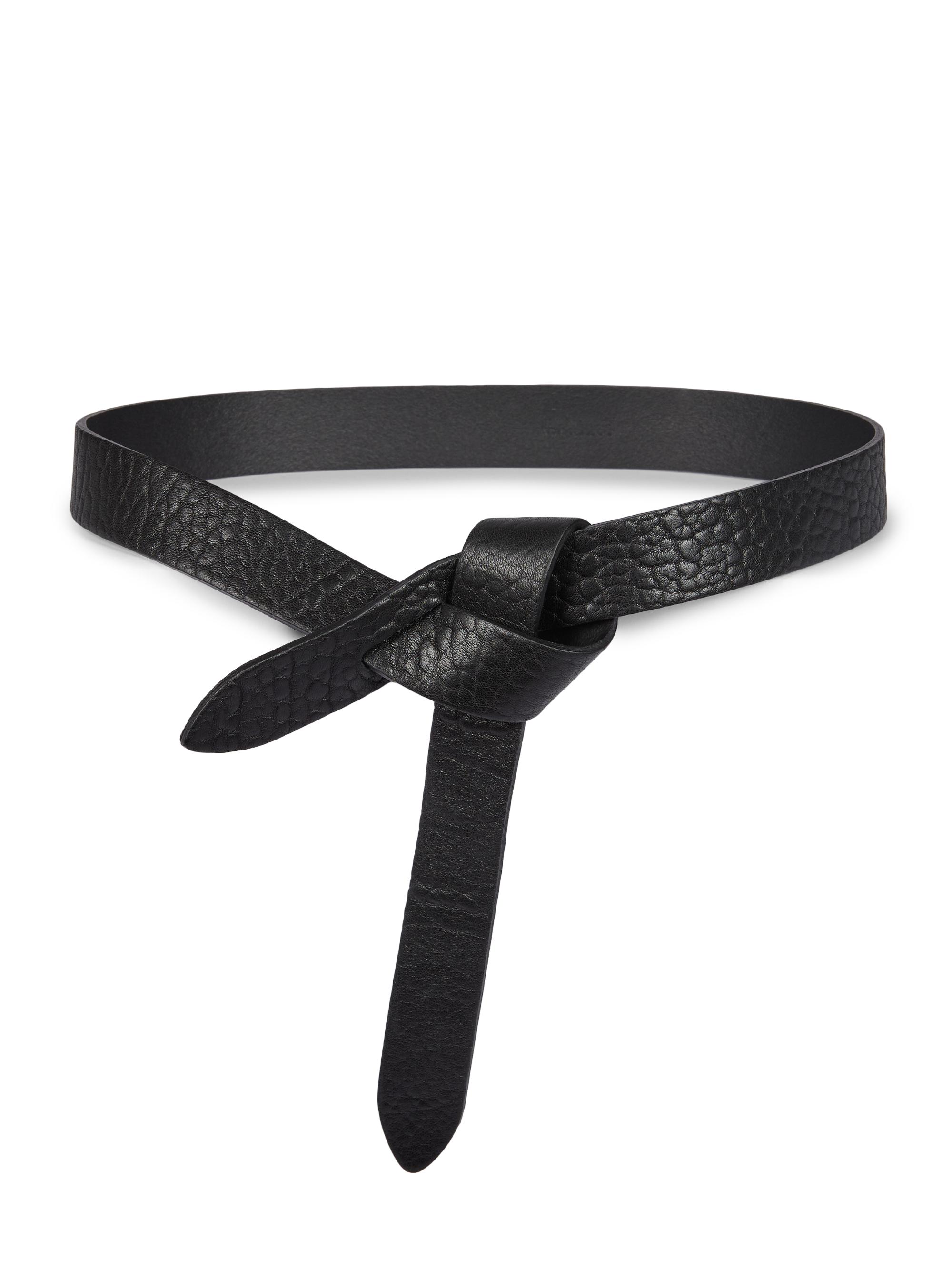 Isabel Marant Women's Lecce Knot Leather Belt - Black