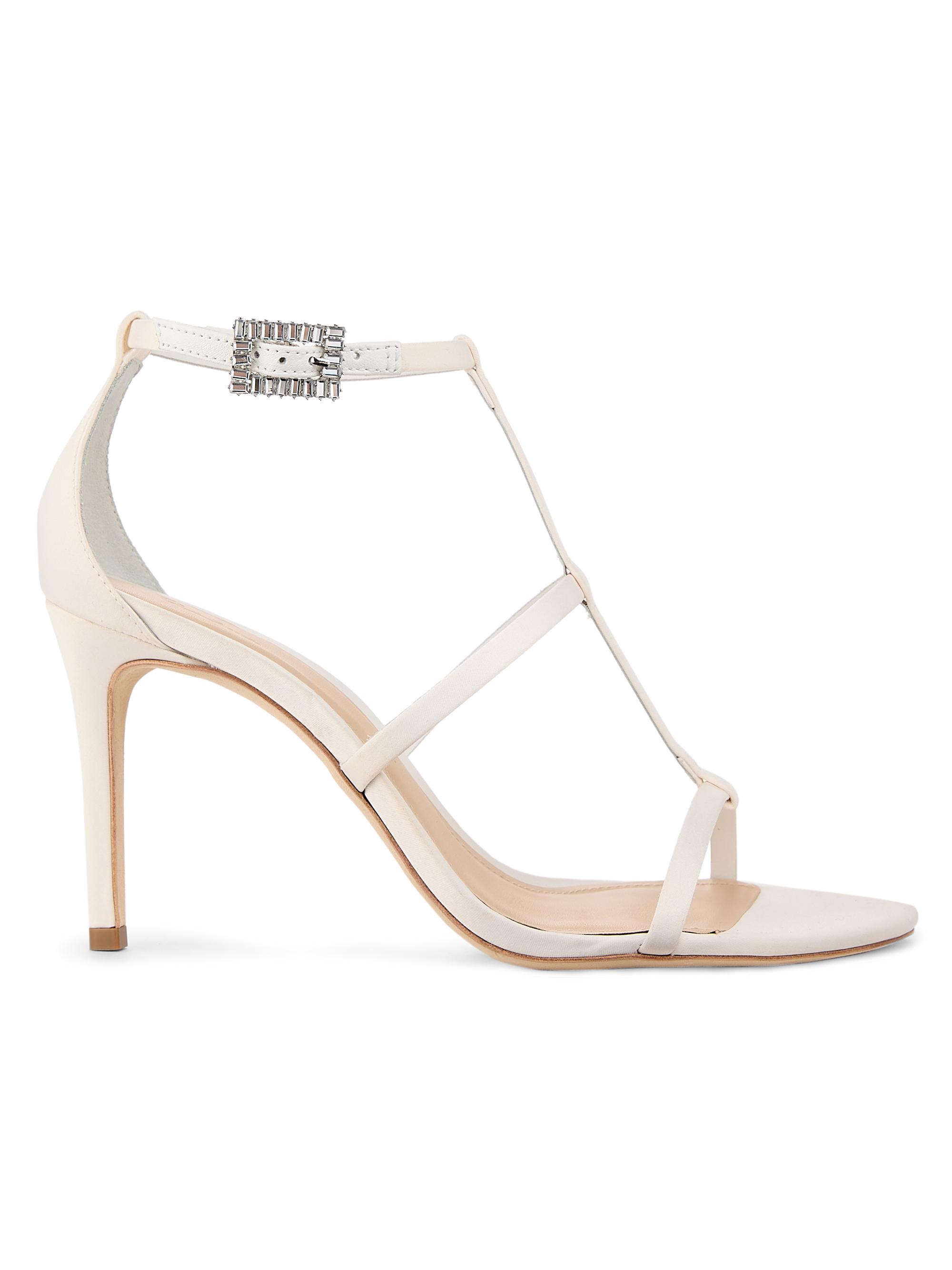 90MM Crystal-Embellished Satin Stiletto Sandals