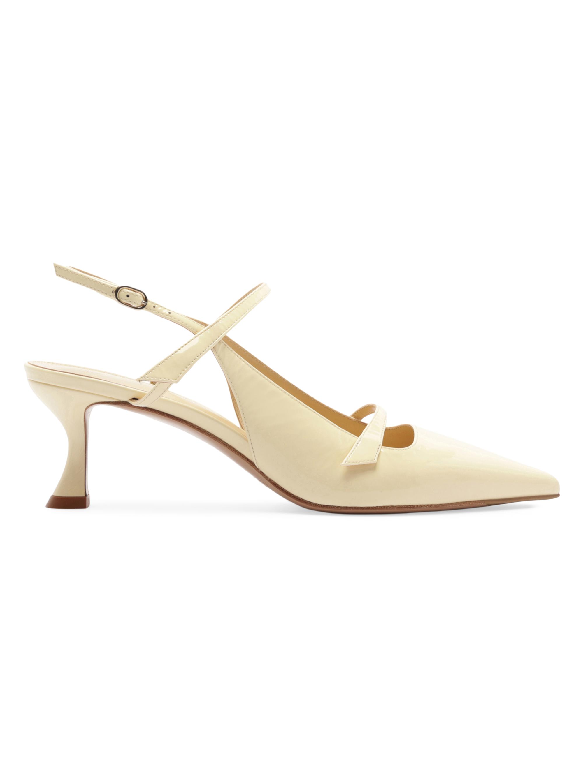 Alexandre Birman Women's Tita 60MM Patent Leather Slingback Pumps - Creamy