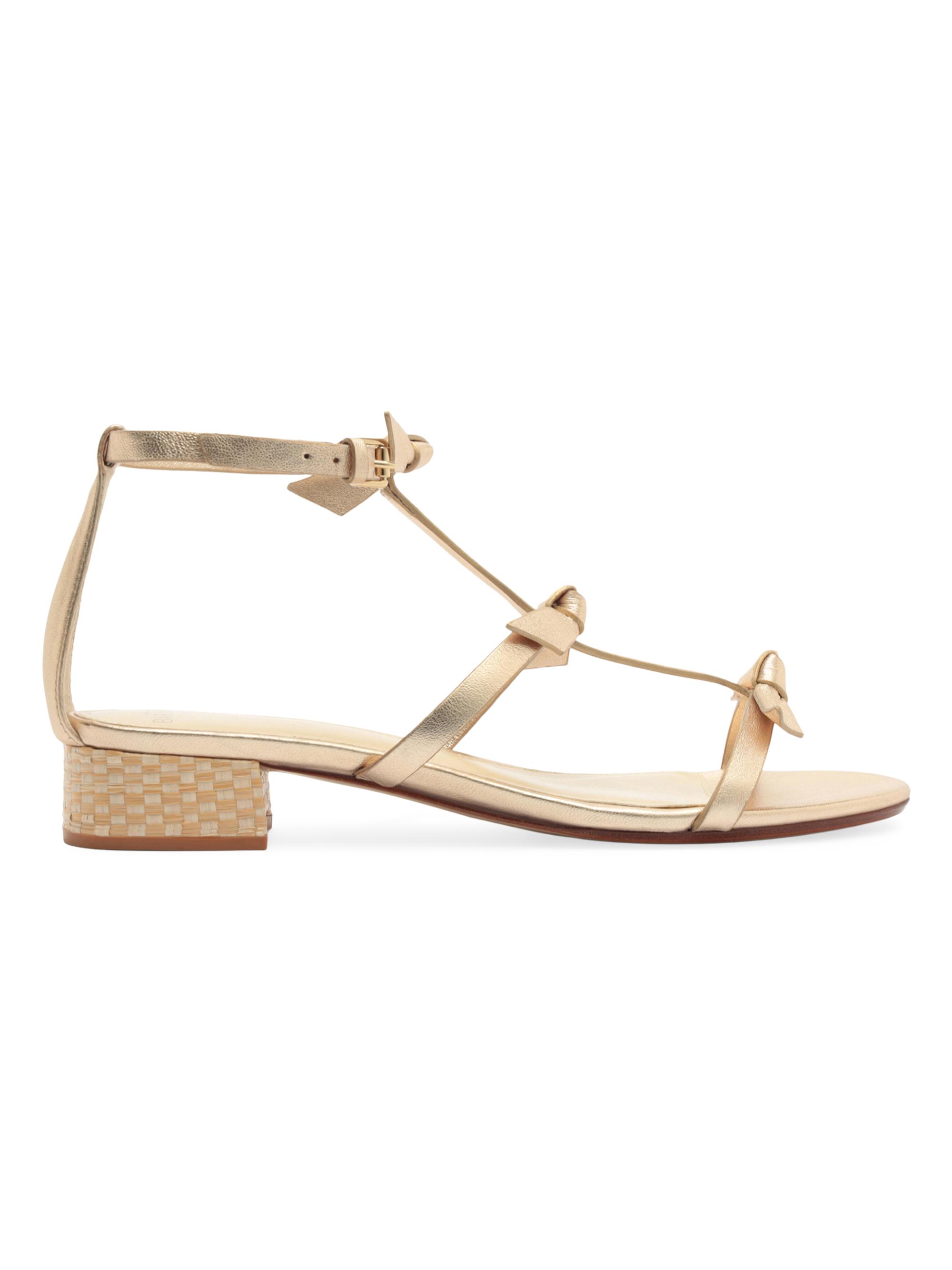 Alexandre Birman Women's Slim Lolita 30MM Leather Sandals - Golden
