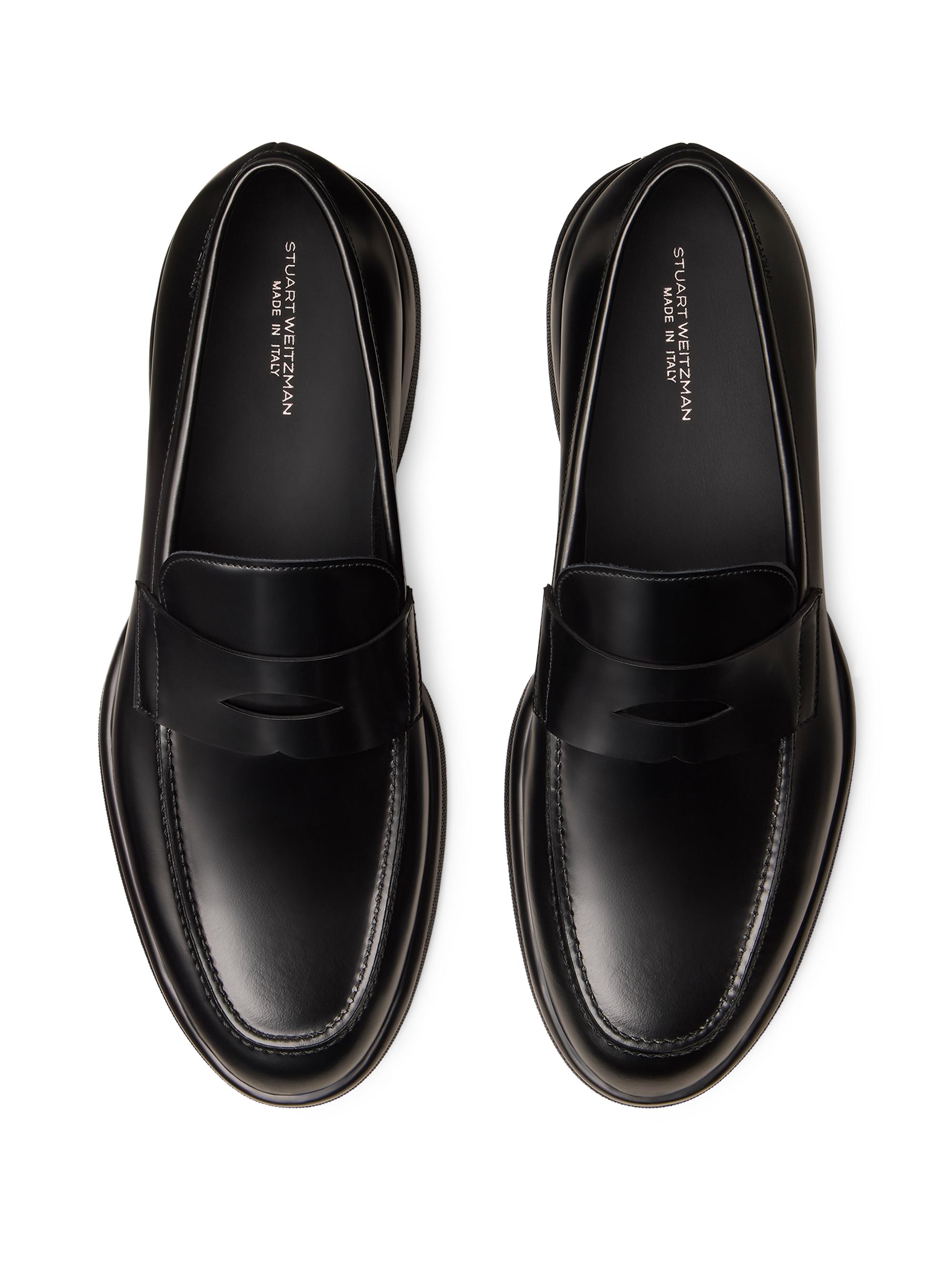 Stuart Weitzman Men\'s Black Leather Buckle Loafers Sz 10 Designer Loafers for Men | Stuart Weitzman main image 4