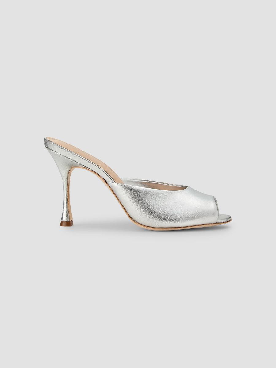 22élevé 90MM Leather Peep-Toe Mules | Saks Fifth Avenue