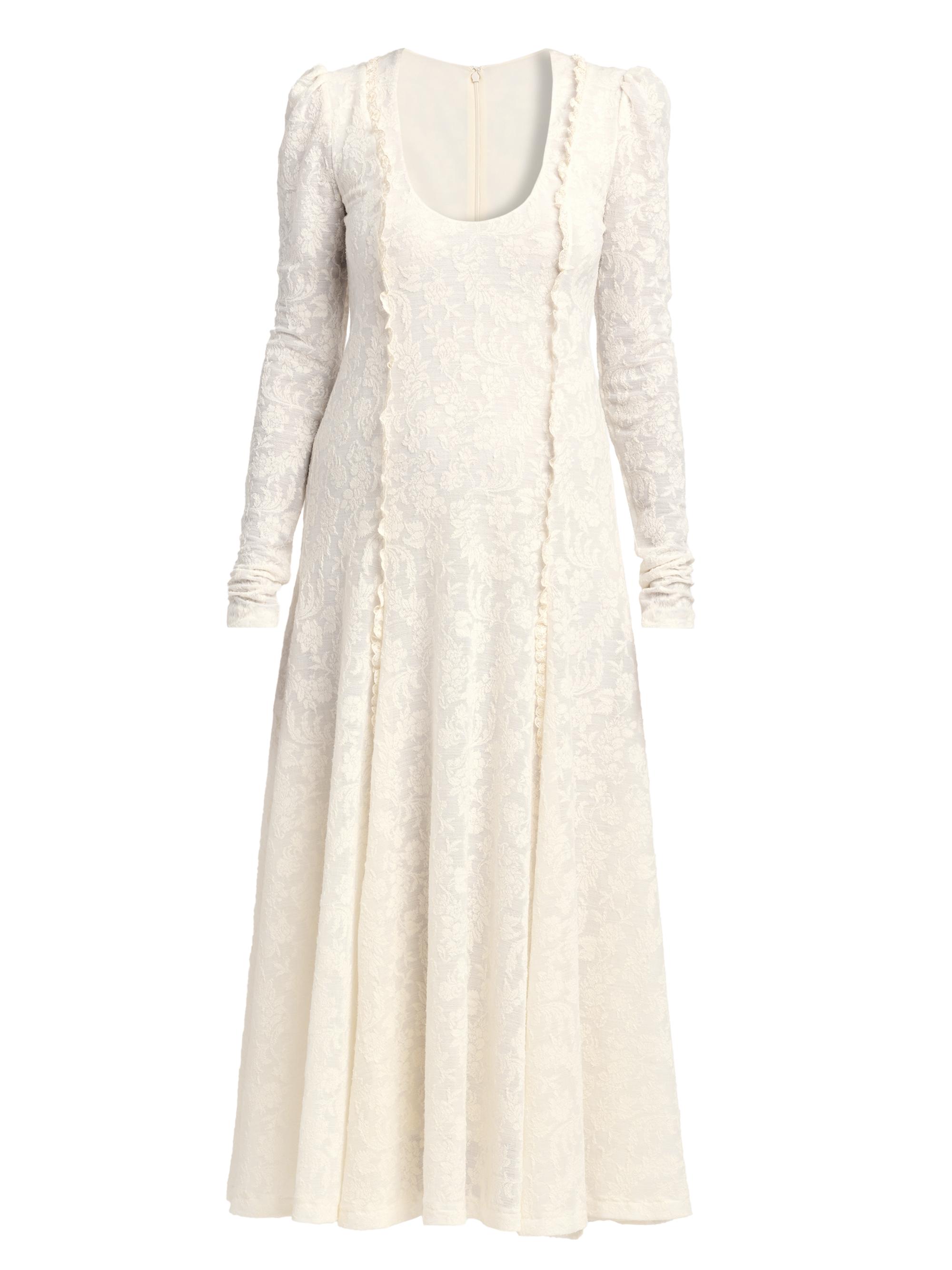 Alberta Ferretti Women's Floral Wood-Blend Midi-Dress -