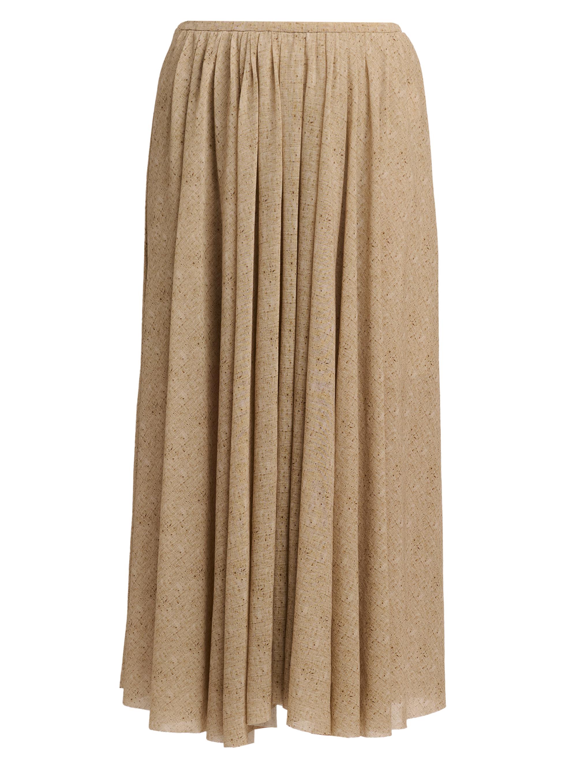 Alberta Ferretti Women's Pleated Midi-Skirt - Beige