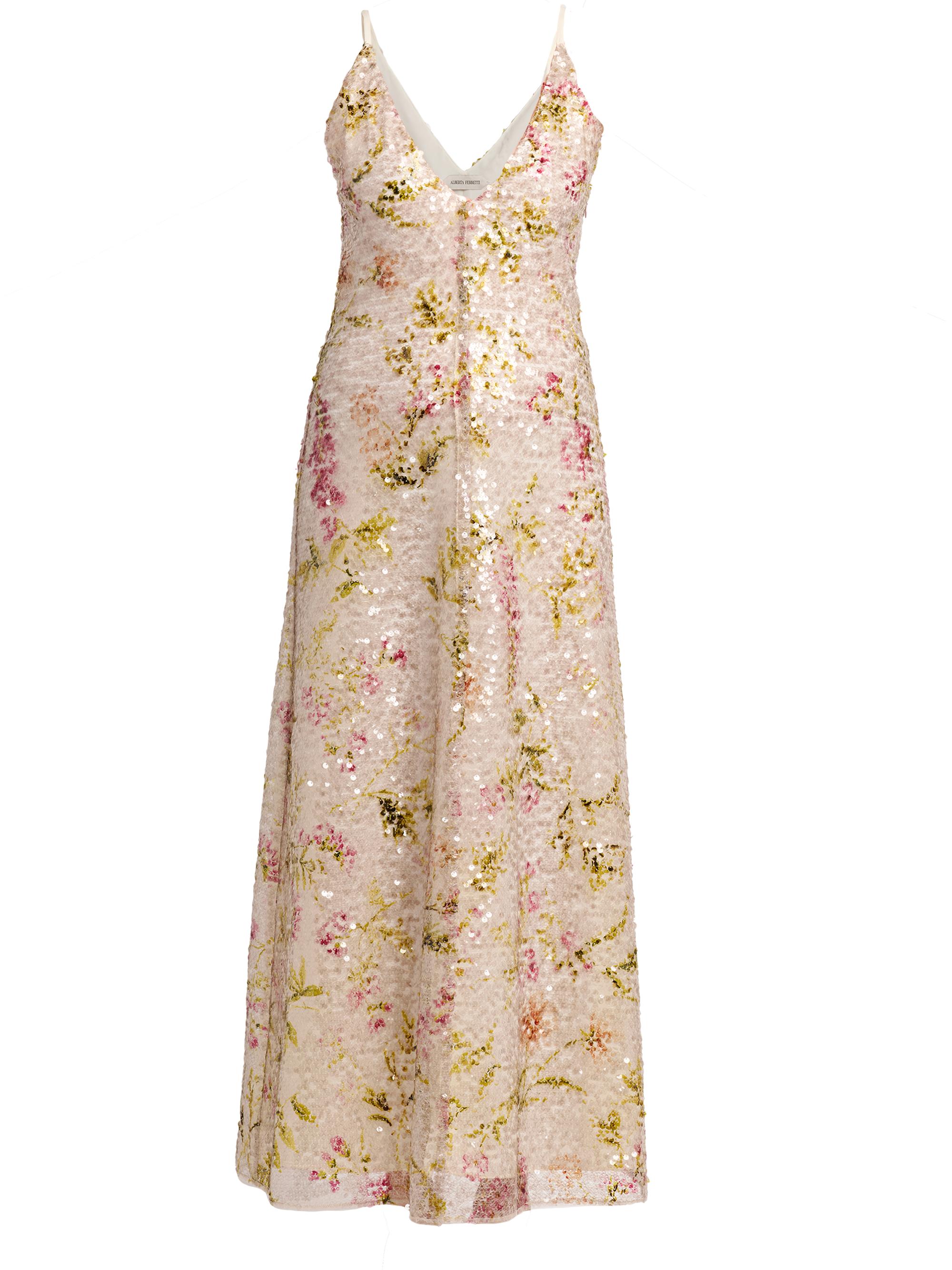 Alberta Ferretti Women's Floral Sequined Maxi Dress