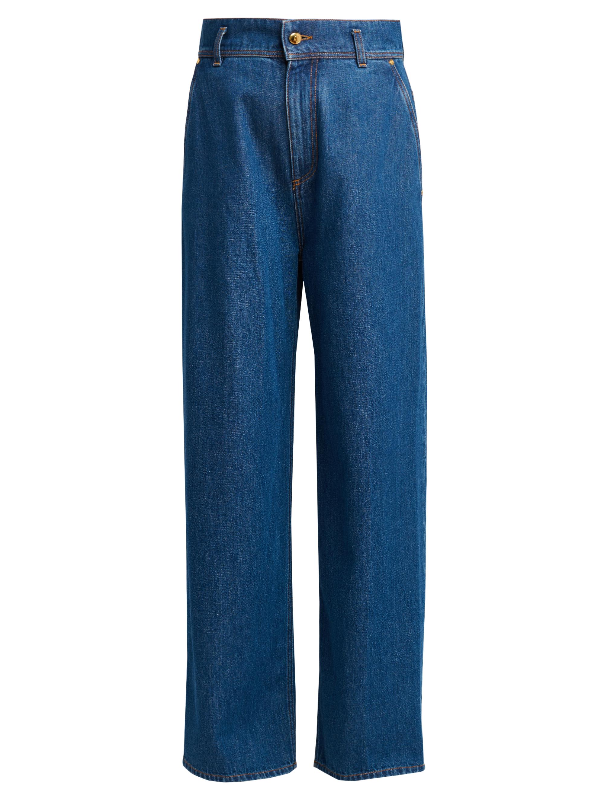 Alberta Ferretti Women's High-Waisted Wide-Leg Jeans - Blue