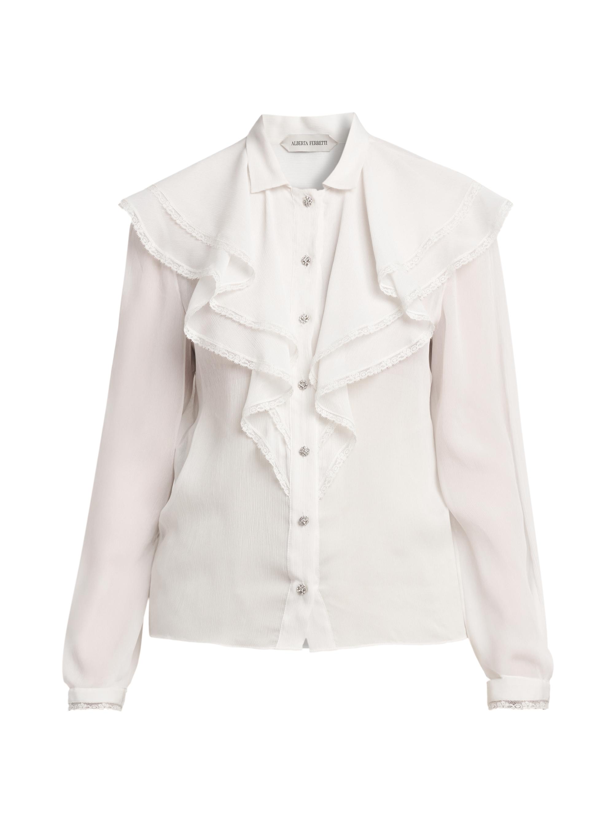 Alberta Ferretti Women's Ruffled Button-Front Blouse -